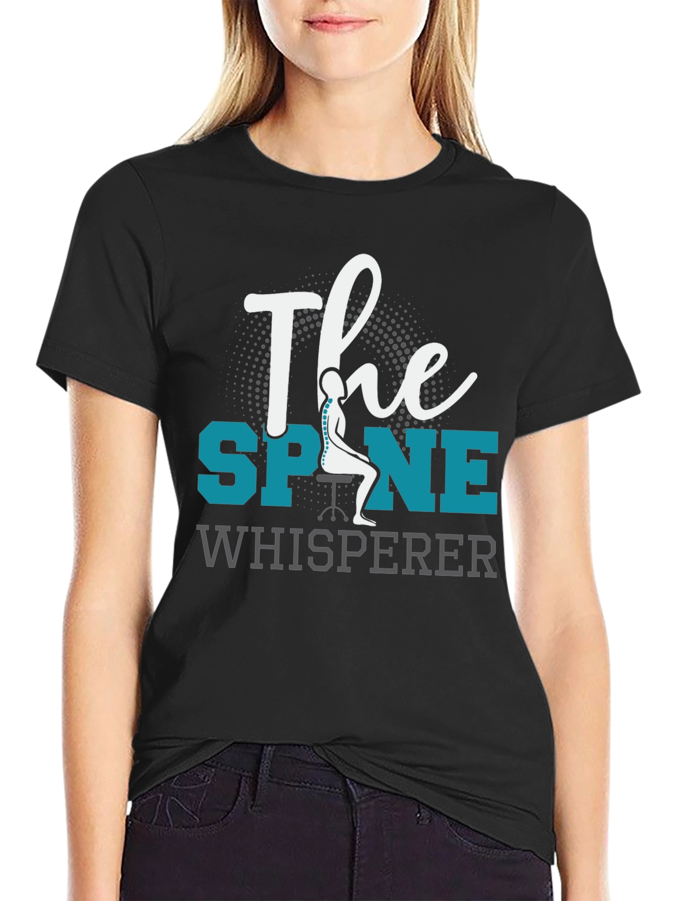 The Spine Whisperer Black Graphic Tee