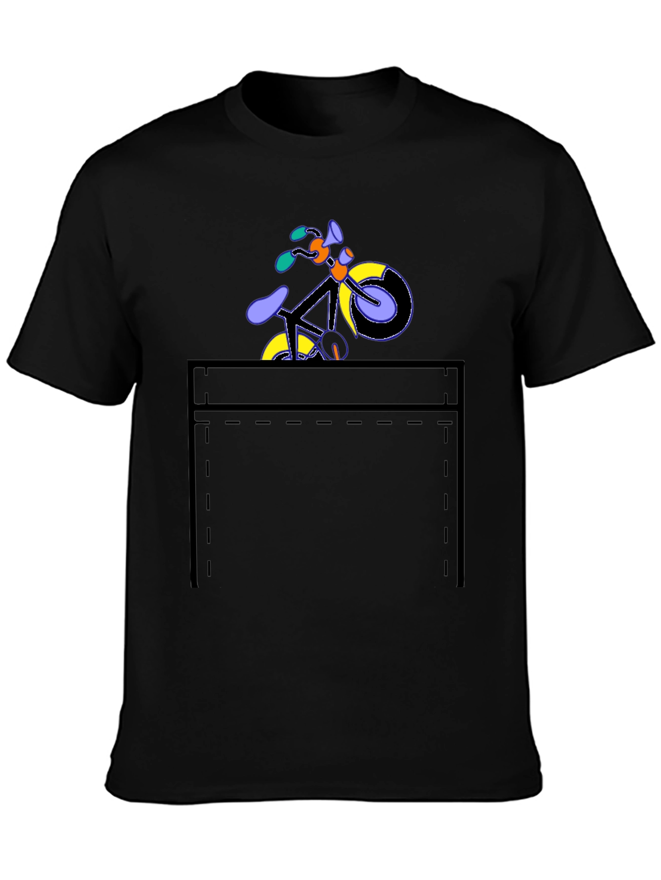 Bike in Pocket Graphic Tee - Stylish Casual Wear