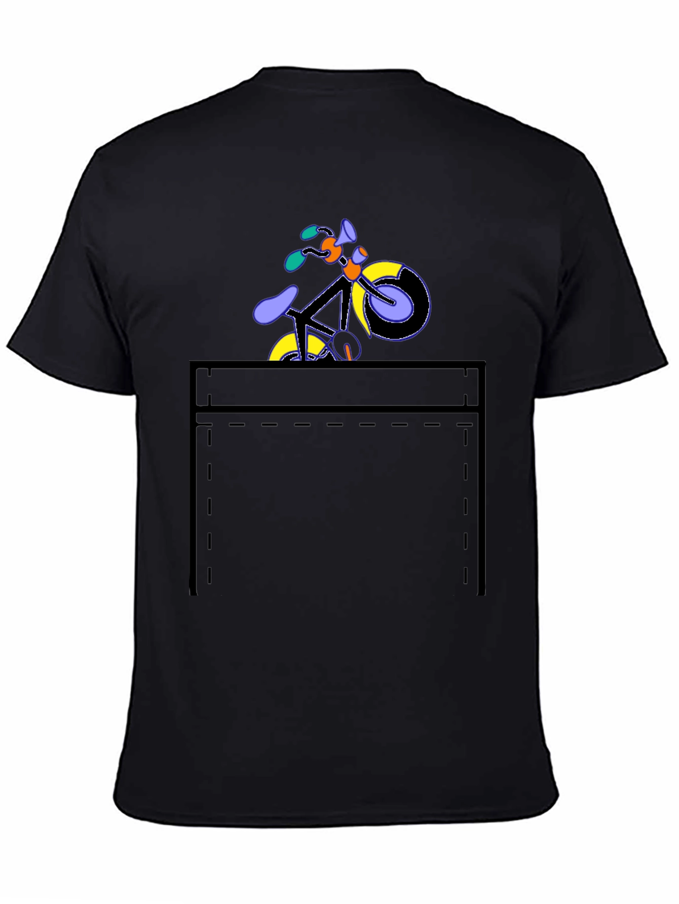 Bike in Pocket Graphic Tee - Stylish Casual Wear