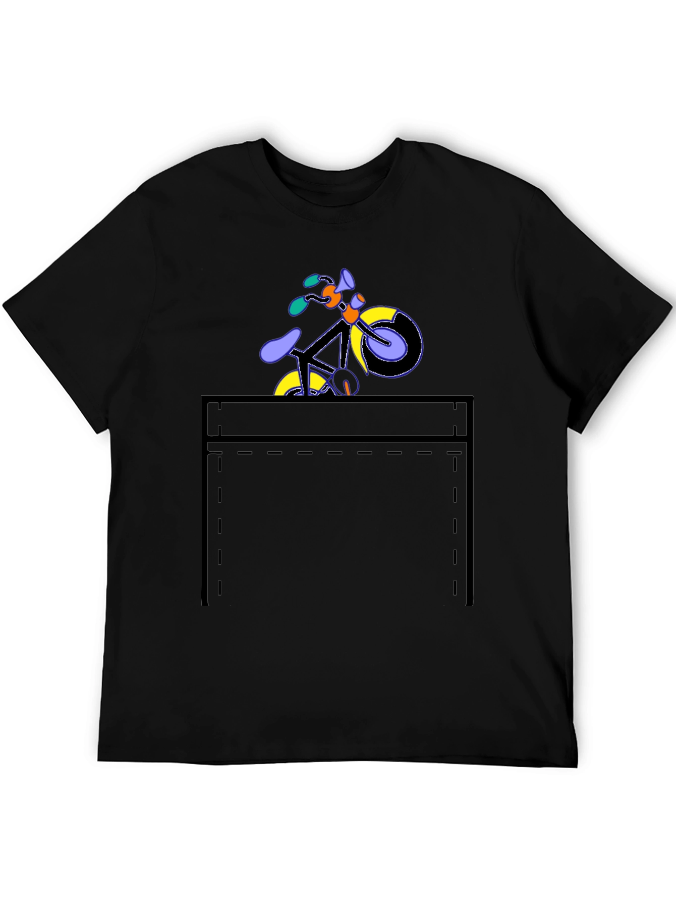 Bike in Pocket Graphic Tee - Stylish Casual Wear