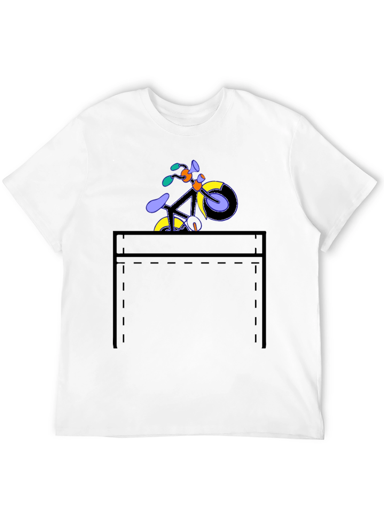 Bike in Pocket Graphic Tee - Stylish Casual Wear