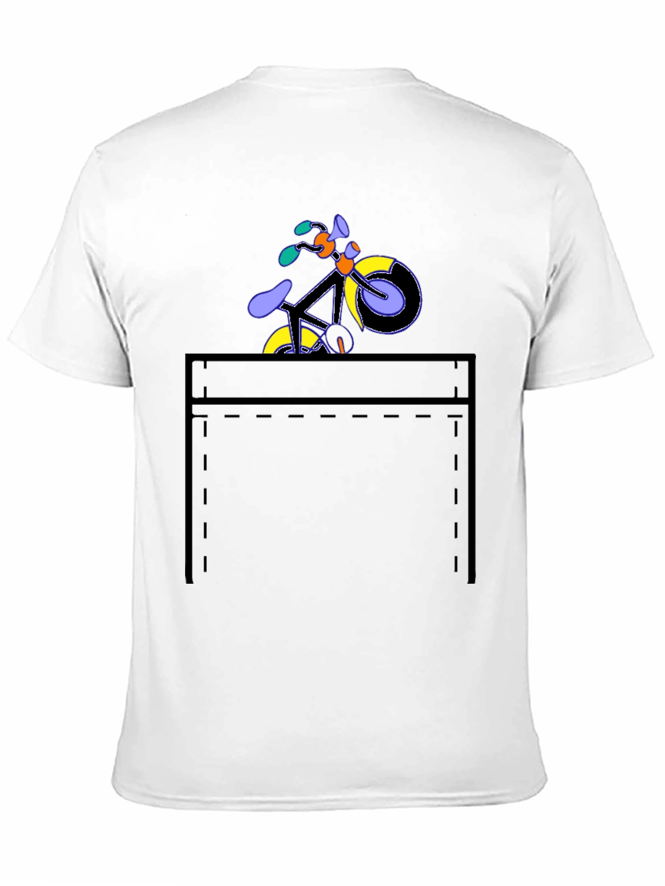 Bike in Pocket Graphic Tee - Stylish Casual Wear