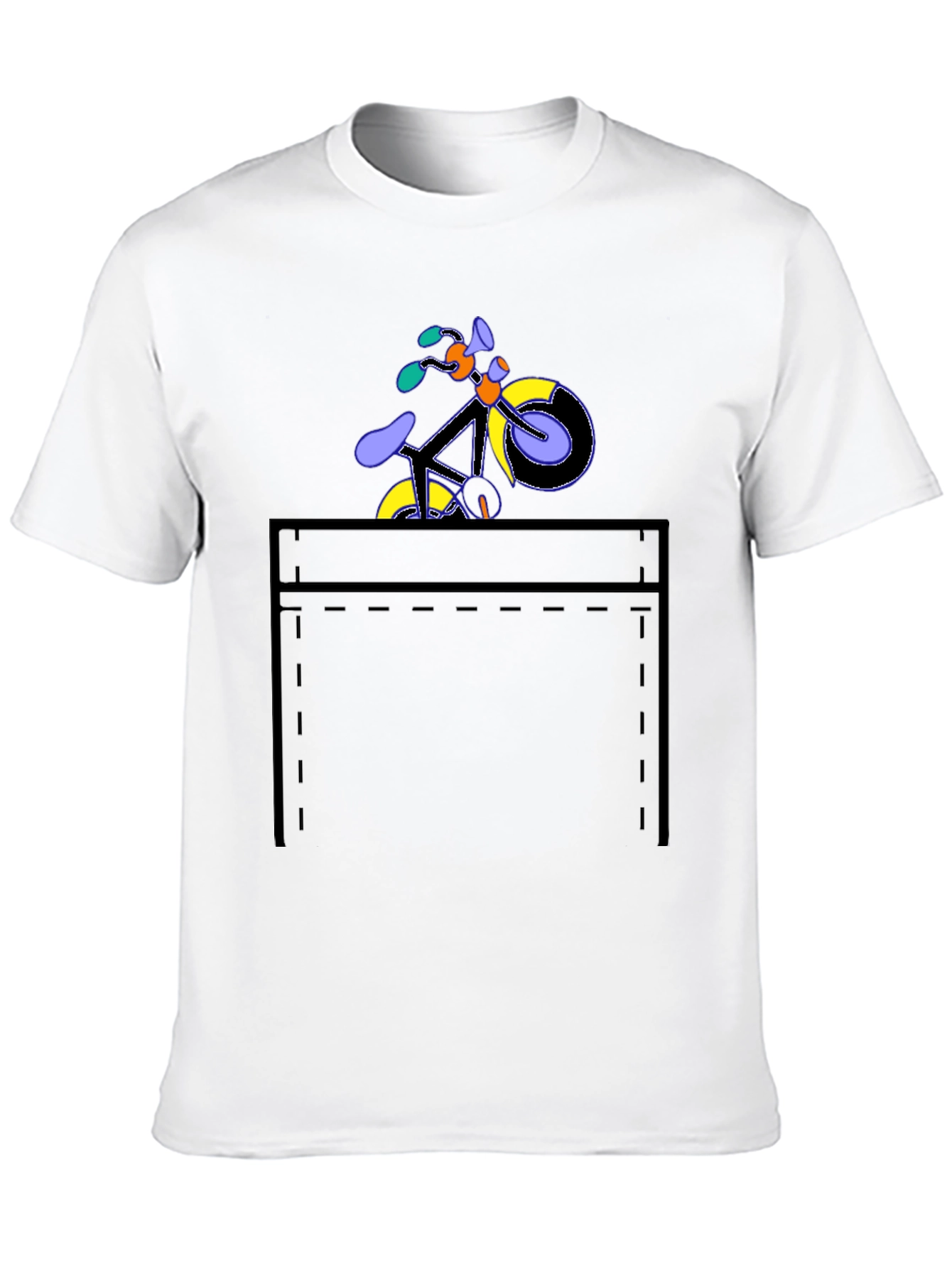 Bike in Pocket Graphic Tee - Stylish Casual Wear