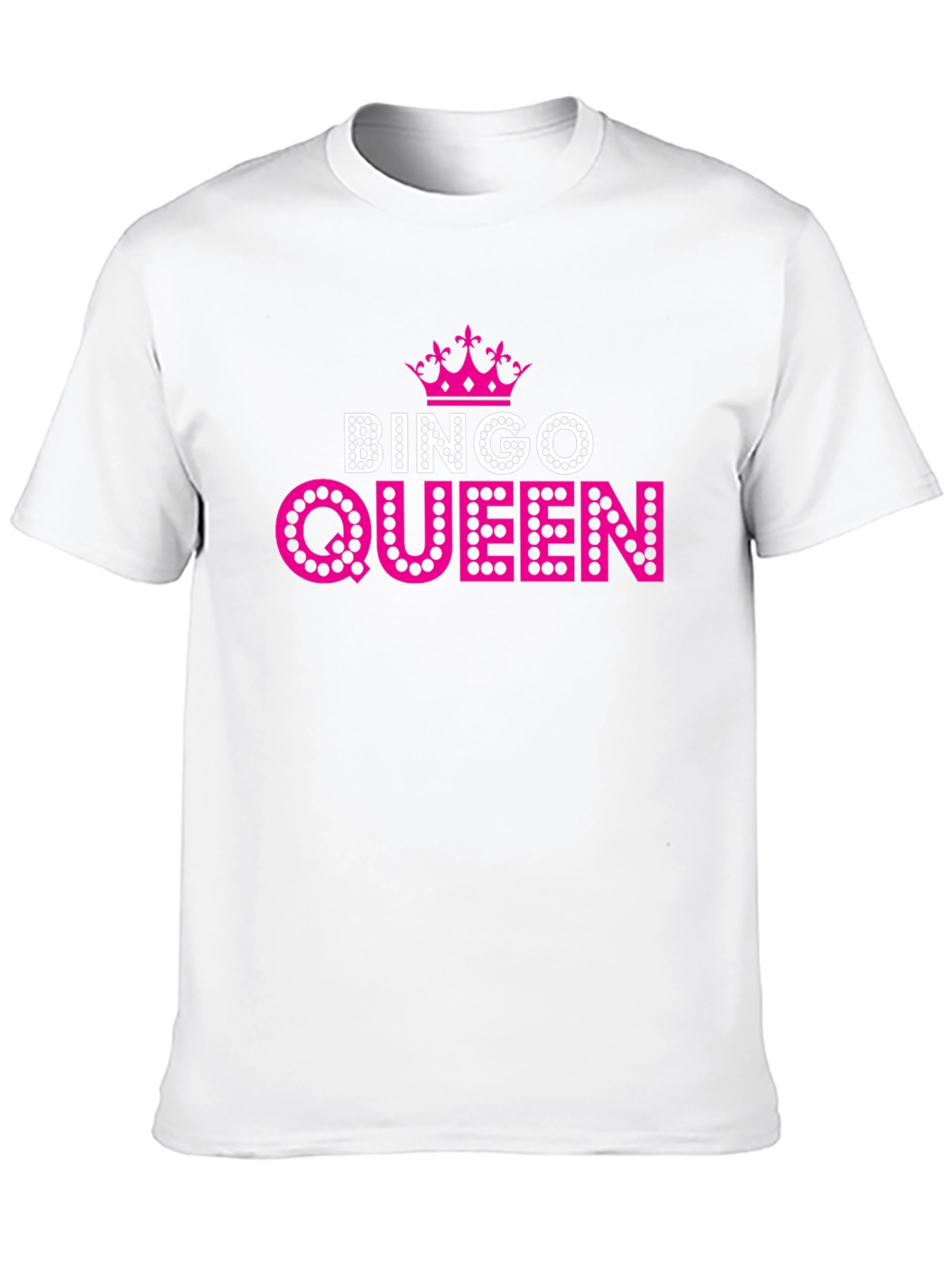 Bingo Queen T-Shirt - Pink Crown Design