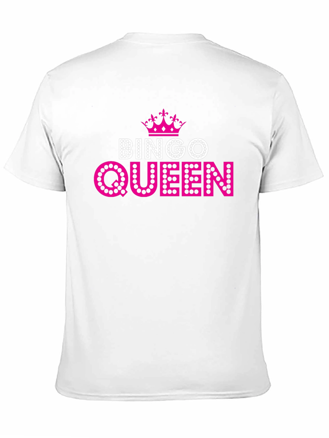 Bingo Queen T-Shirt - Pink Crown Design