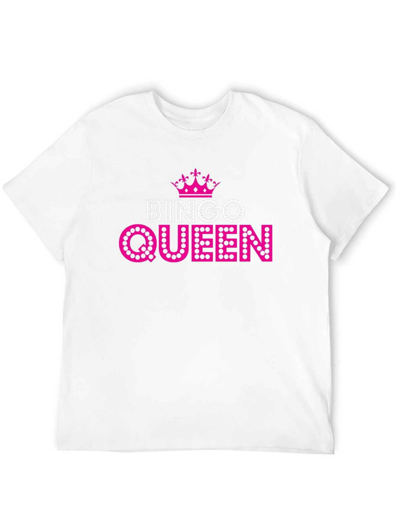 Bingo Queen T-Shirt - Pink Crown Design