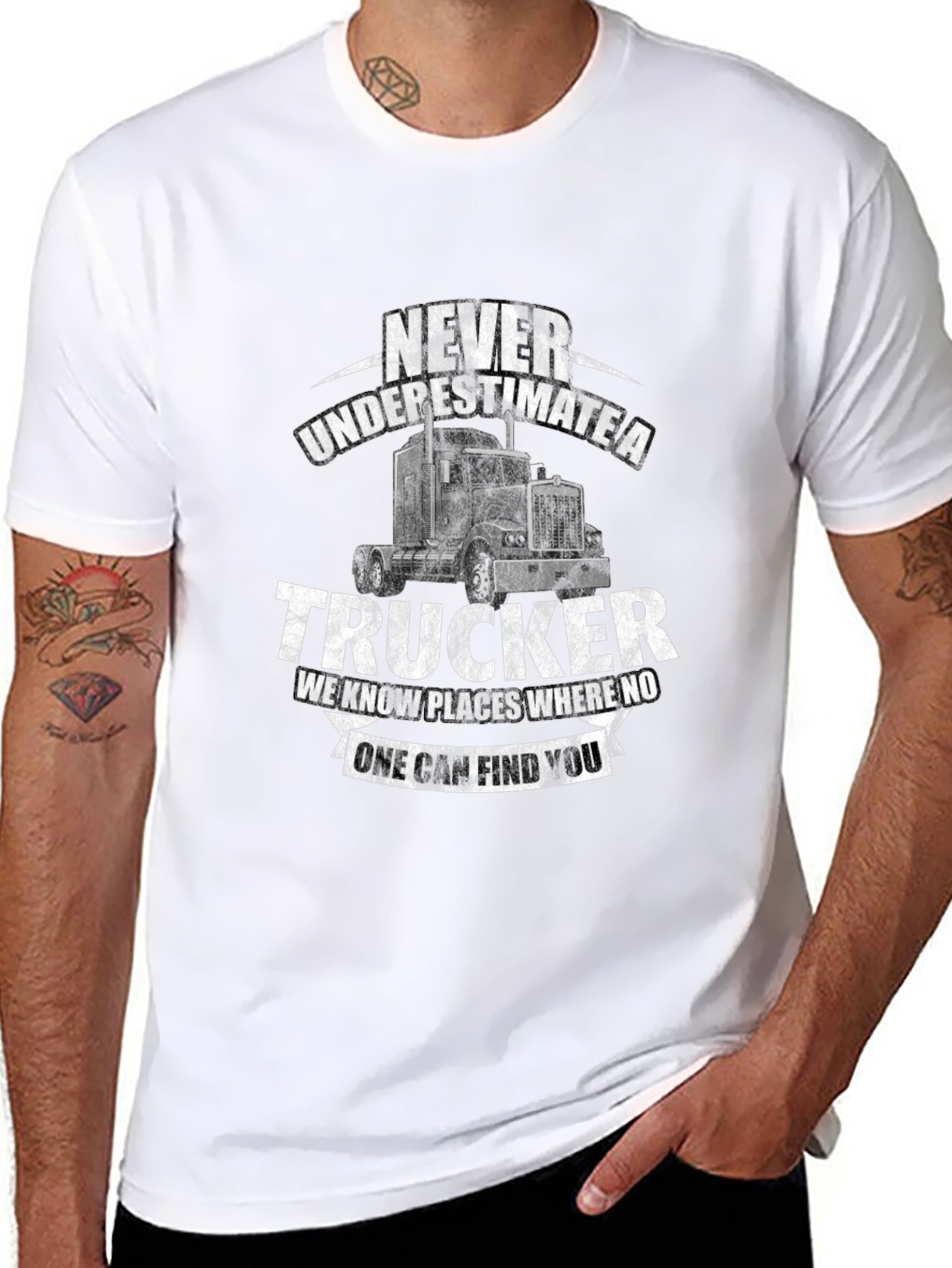Never Underestimate a Trucker T-Shirt
