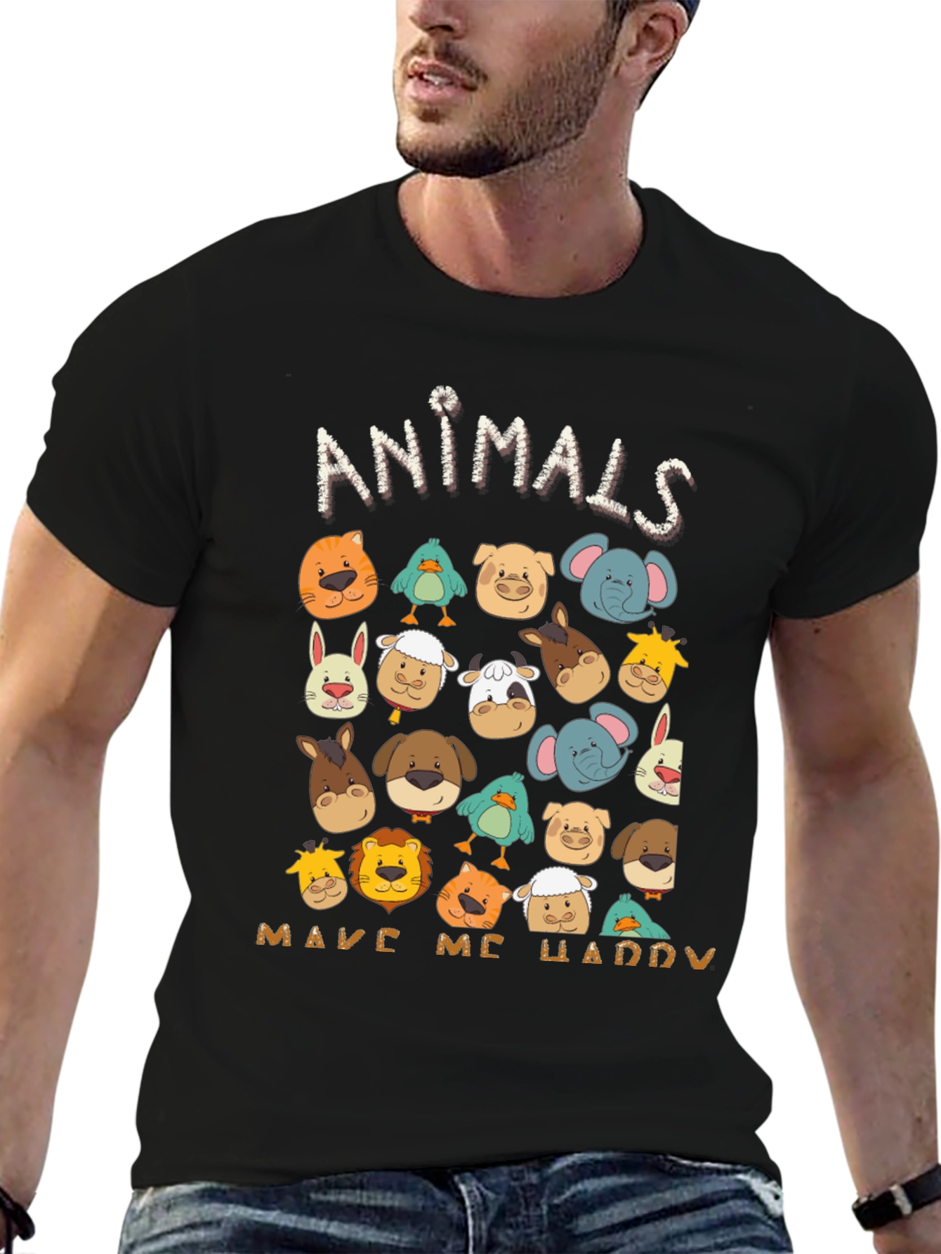 Animals Make Me Happy T-Shirt