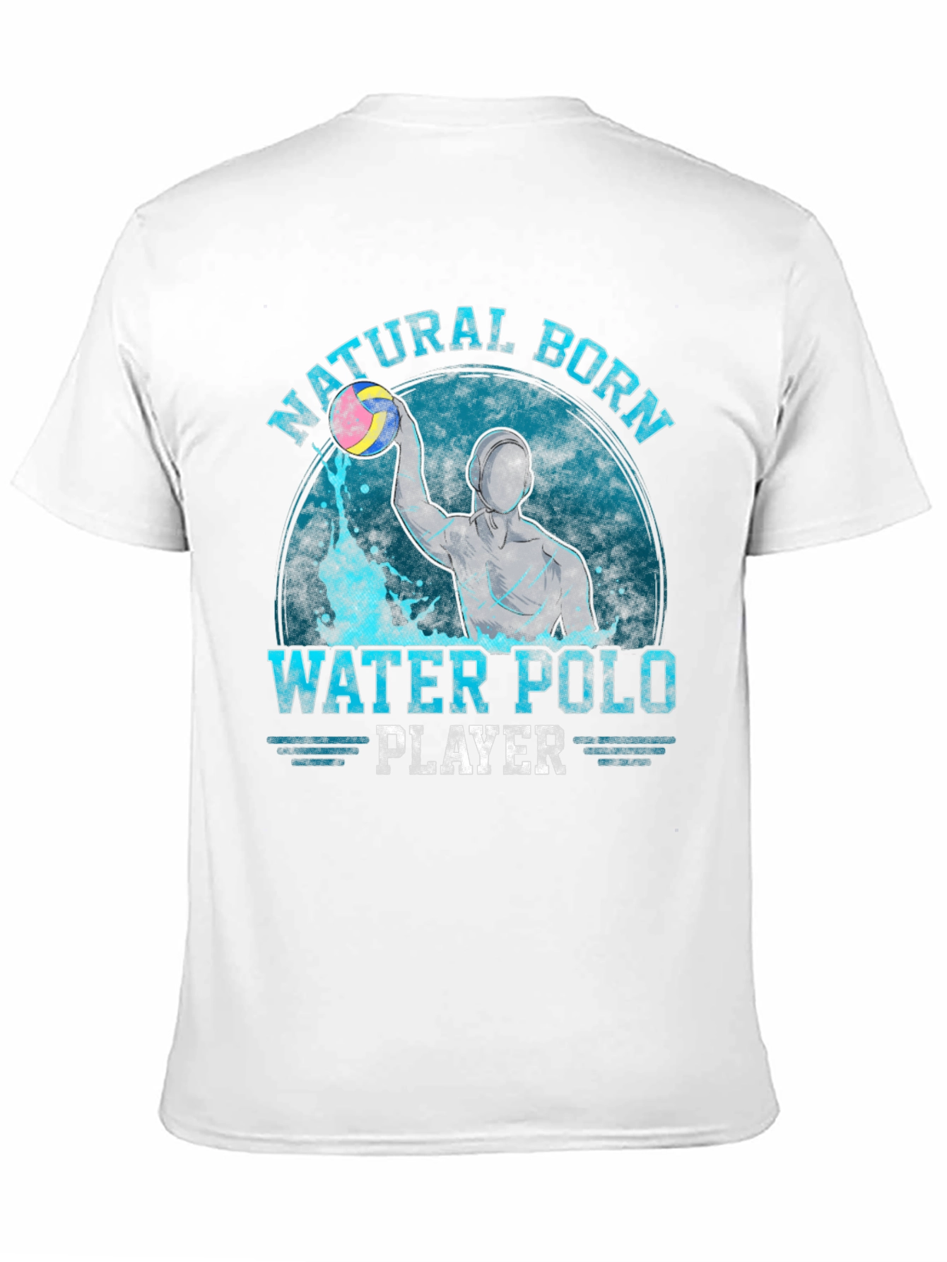 Natural Born Water Polo Player Graphic T-Shirt