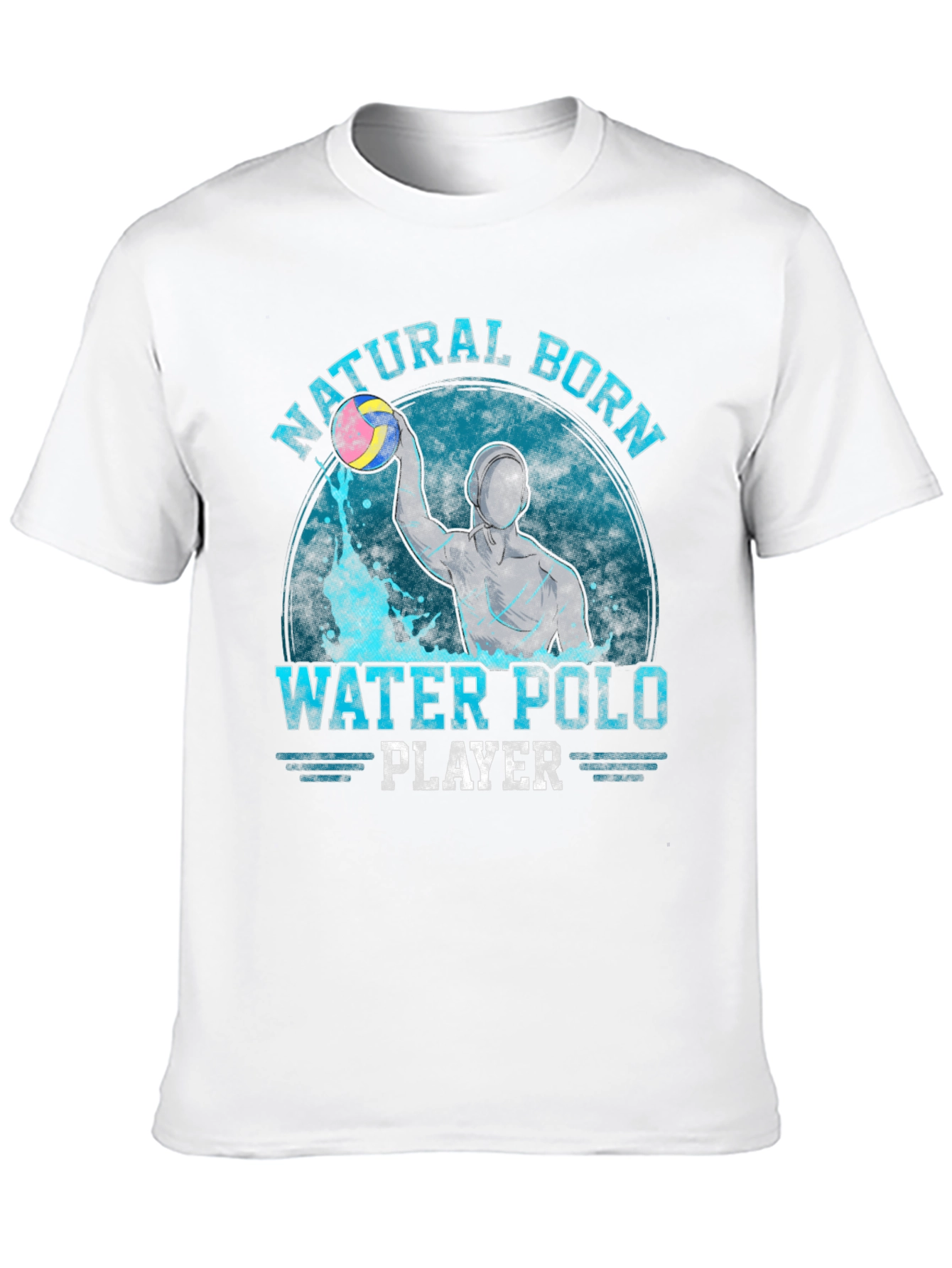 Natural Born Water Polo Player Graphic T-Shirt