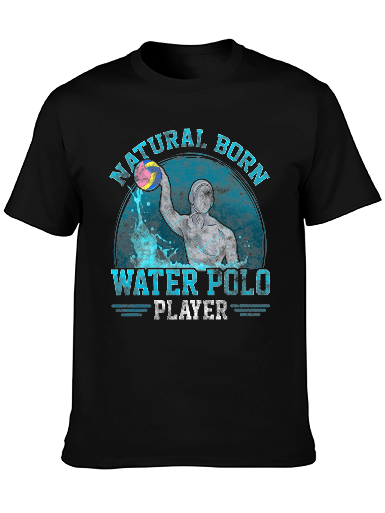 Natural Born Water Polo Player Graphic T-Shirt