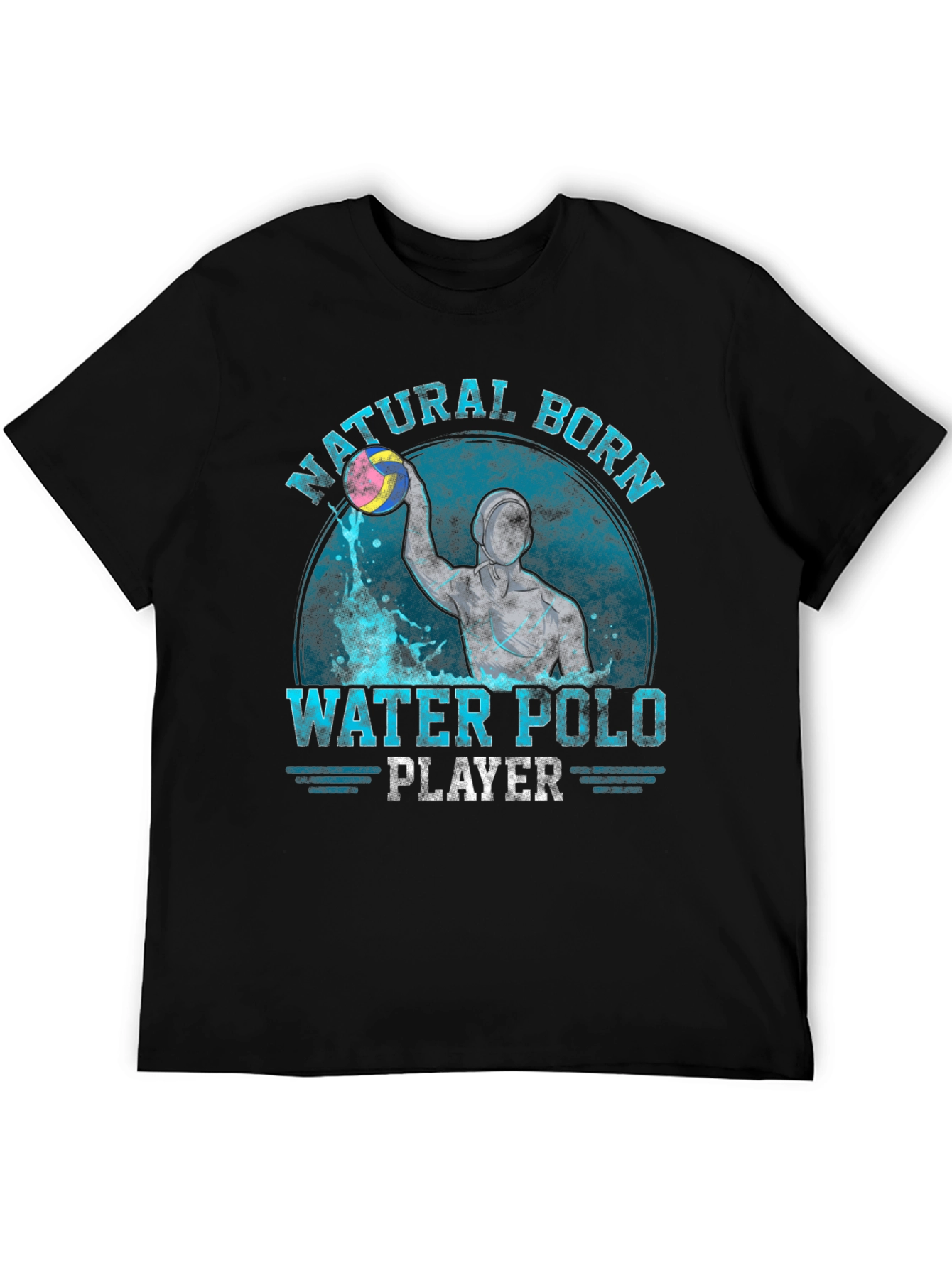 Natural Born Water Polo Player Graphic T-Shirt
