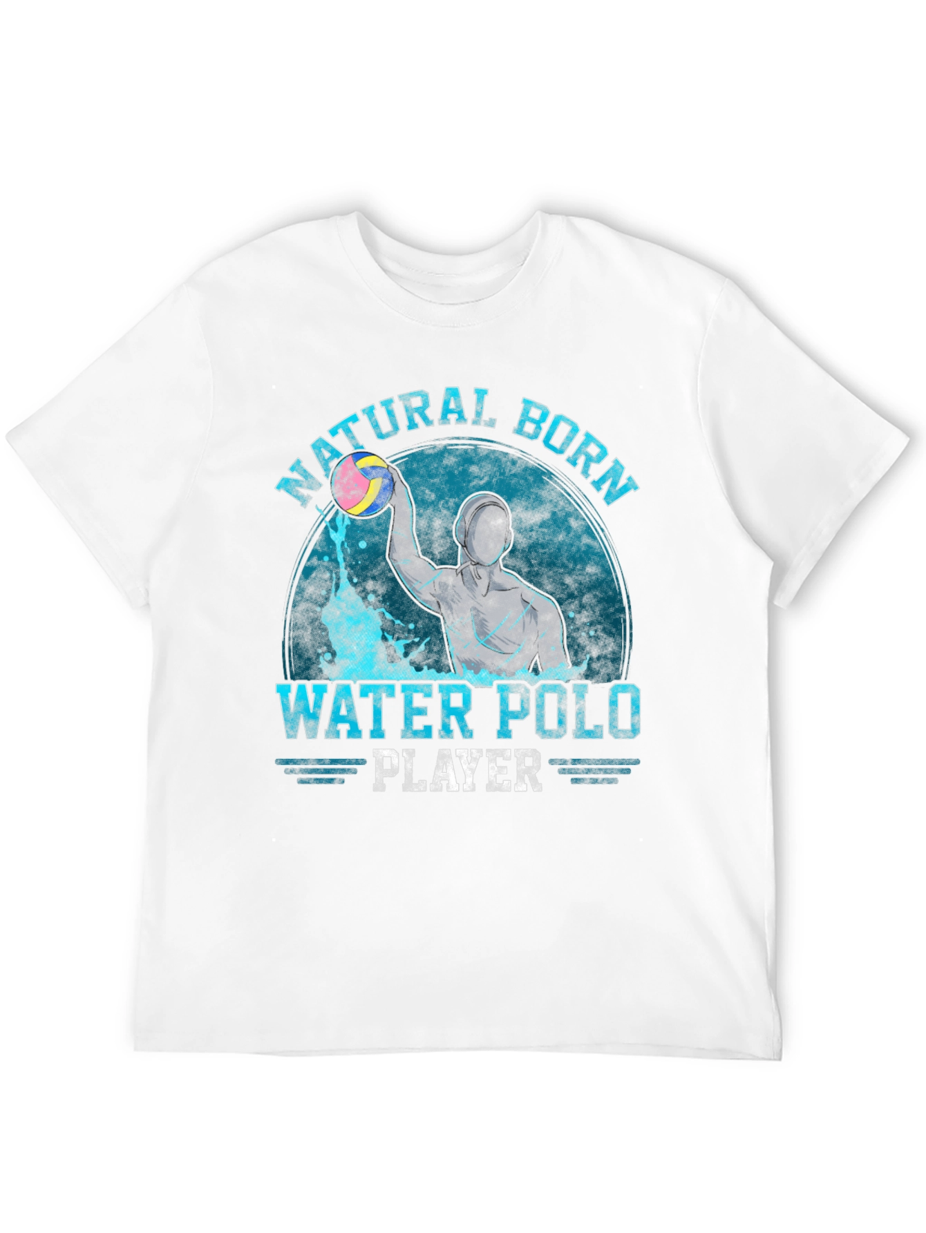 Natural Born Water Polo Player Graphic T-Shirt