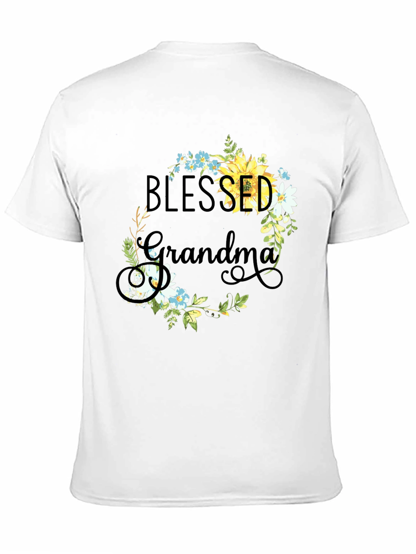 Blessed Grandma Floral Wreath Tee