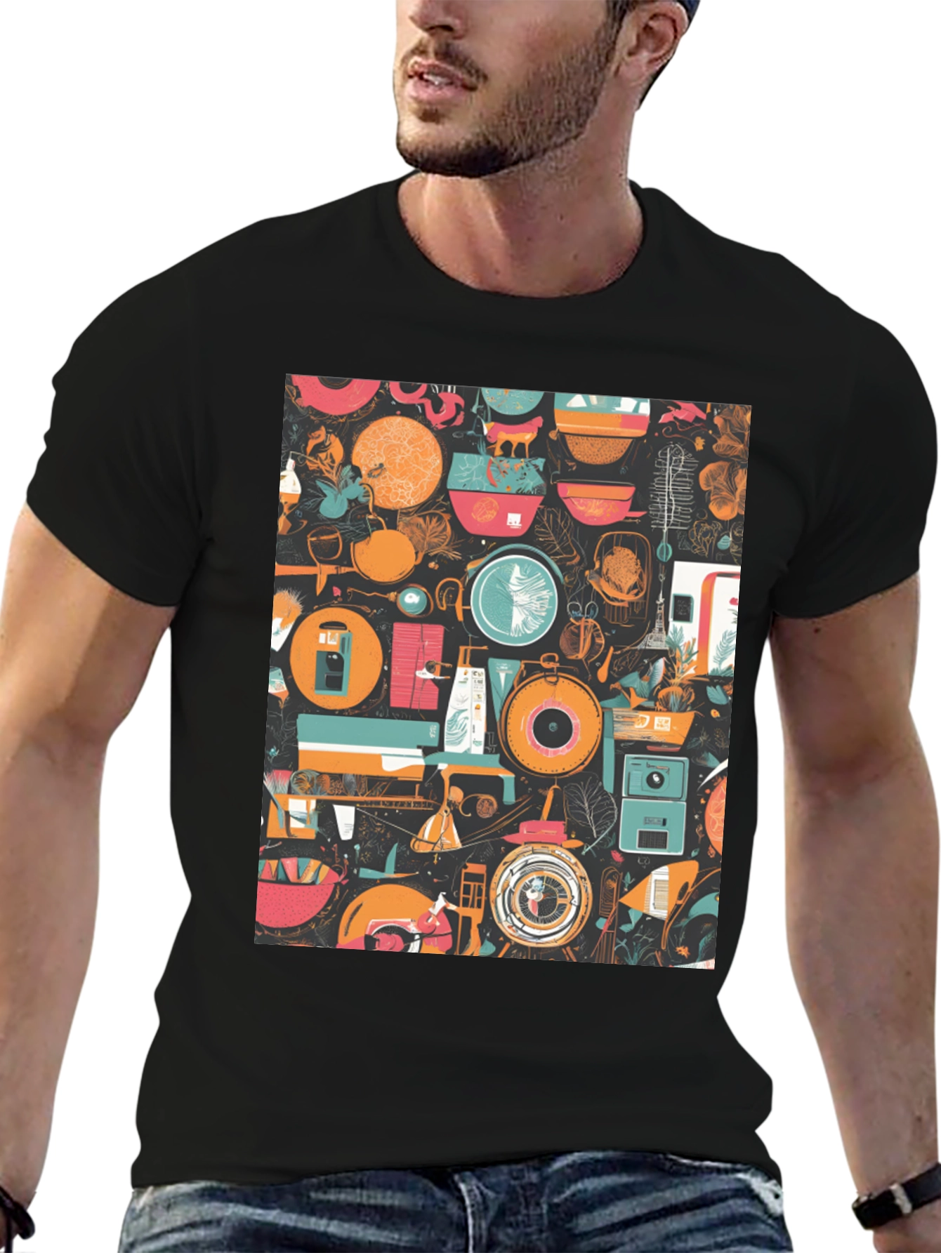 Abstract Pattern Graphic Print T-Shirt