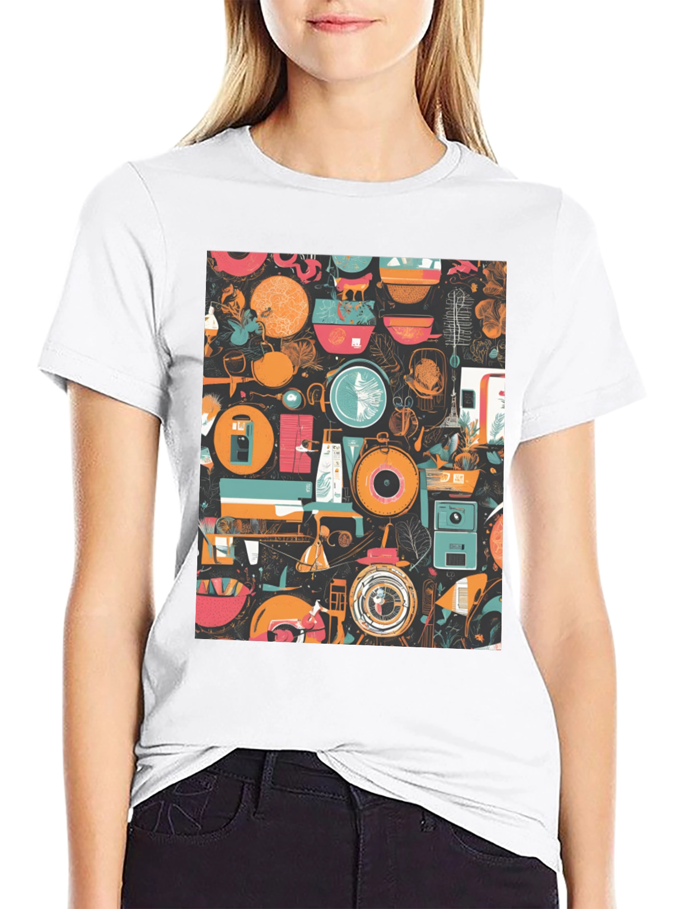 Abstract Pattern Graphic Print T-Shirt