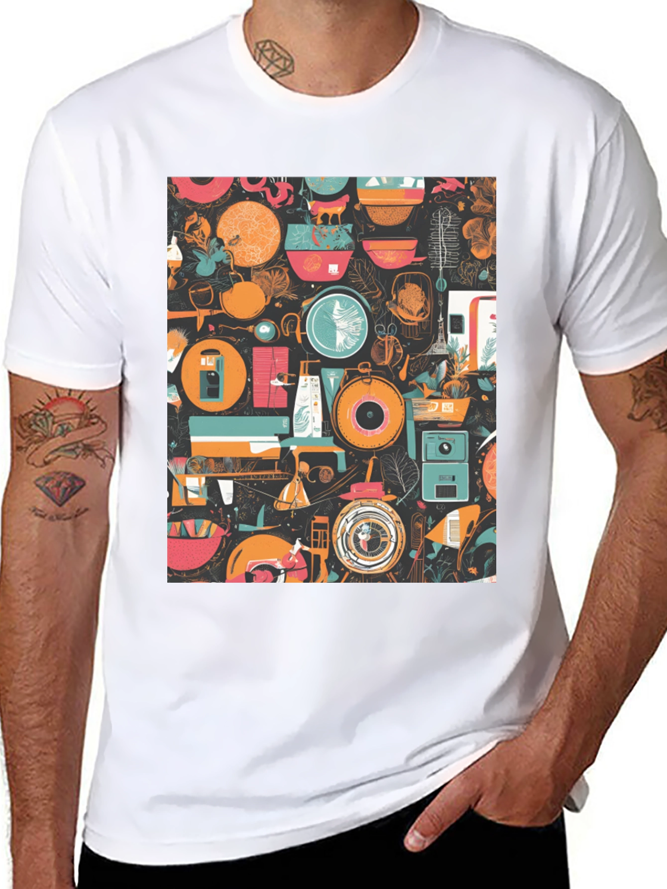 Abstract Pattern Graphic Print T-Shirt