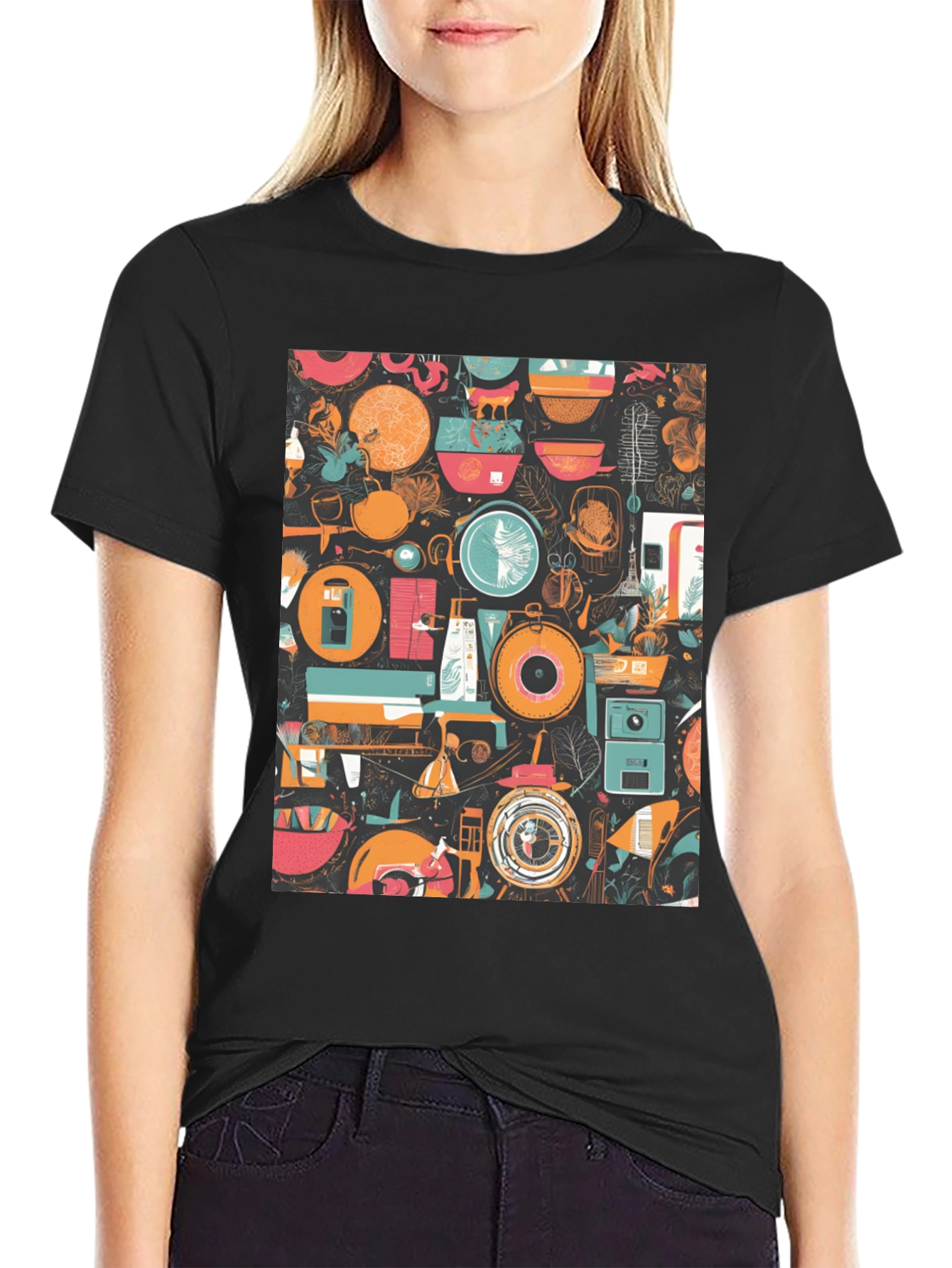Abstract Pattern Graphic Print T-Shirt
