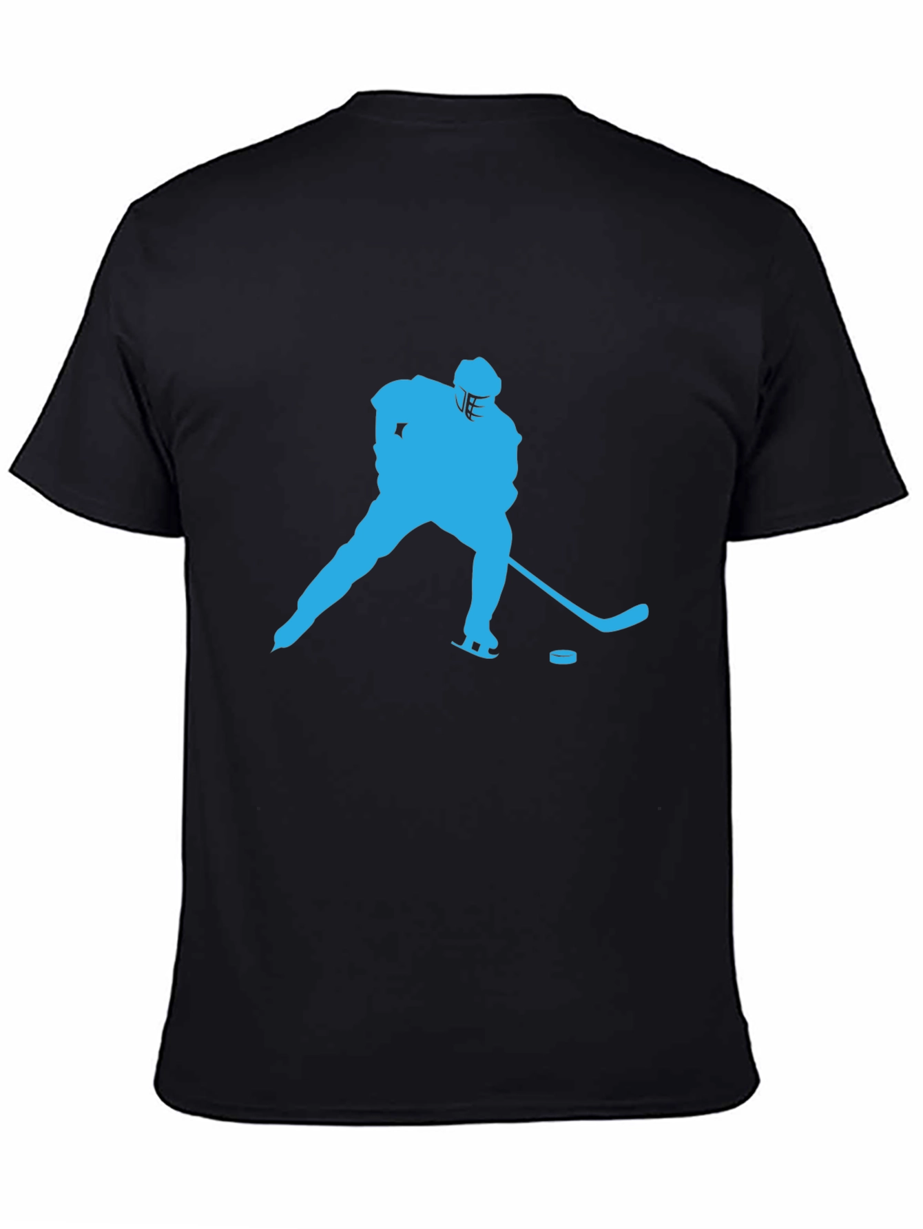 Hockey Player Graphic Tee - Black