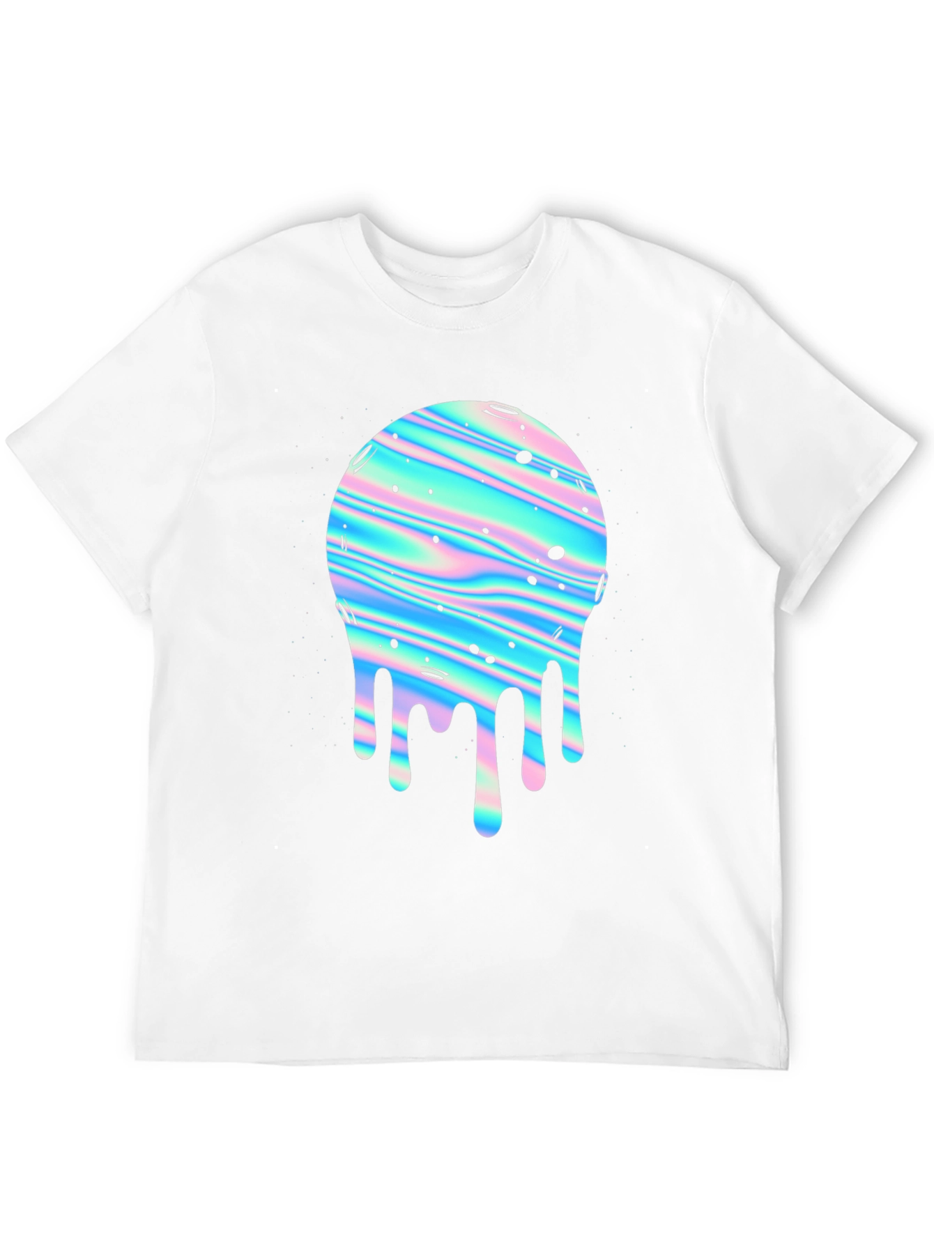 Retro Dripping Planet Graphic Tee - Black