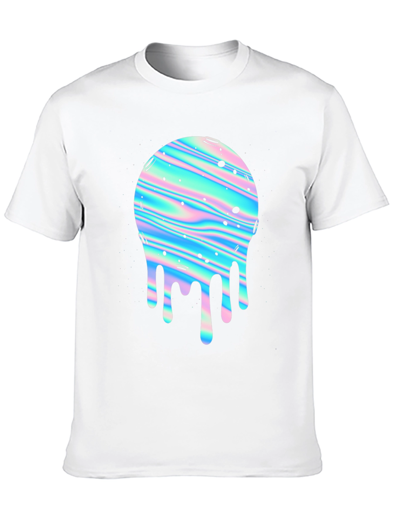 Retro Dripping Planet Graphic Tee - Black