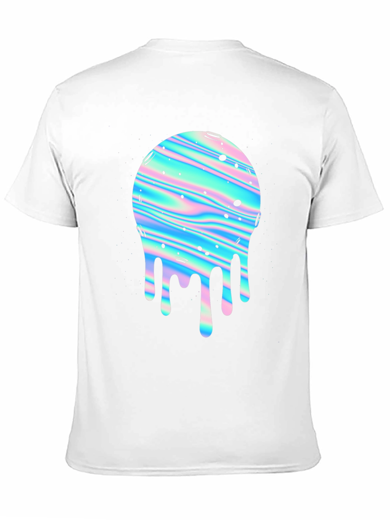 Retro Dripping Planet Graphic Tee - Black