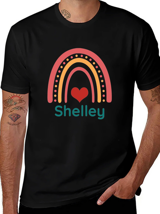 Shelley Rainbow Heart Personalized T-Shirt