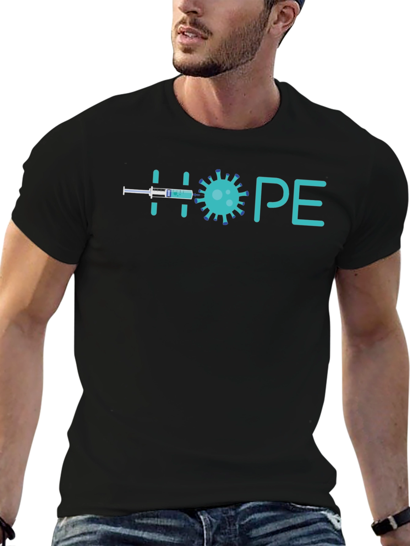 HOPE T-Shirt: Vaccine Virus Positive Message Unisex