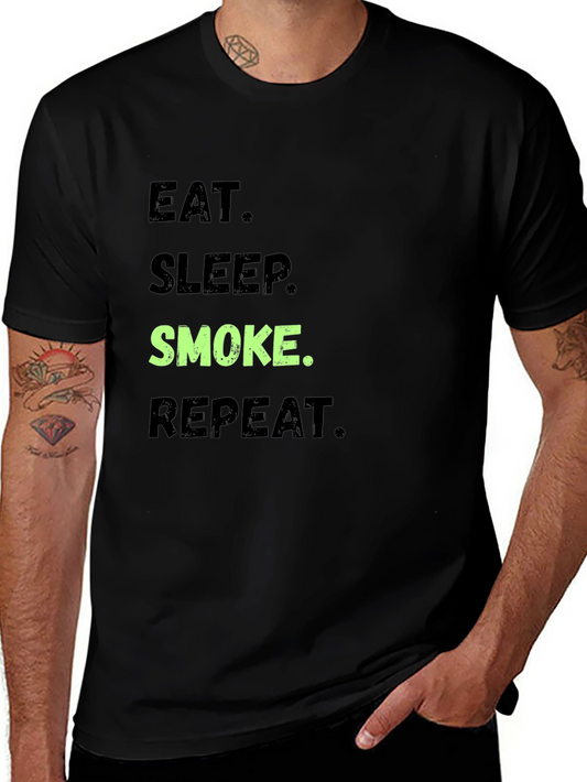 Eat Sleep Smoke Repeat Graphic Tee