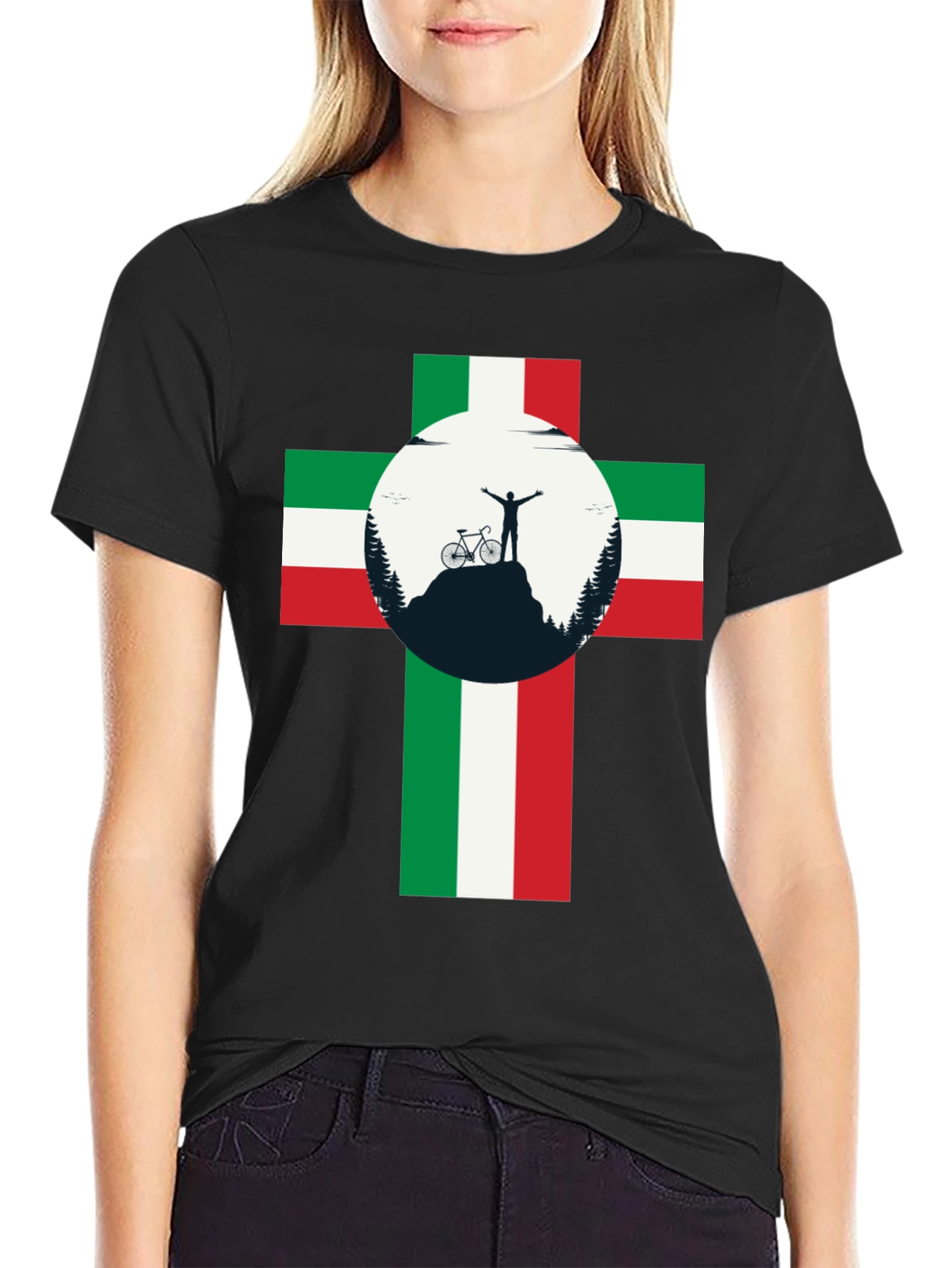 Italian Cyclist T-Shirt: Mountain Victory!