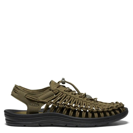 Keen Men's Uneek in Dark Olive/Black