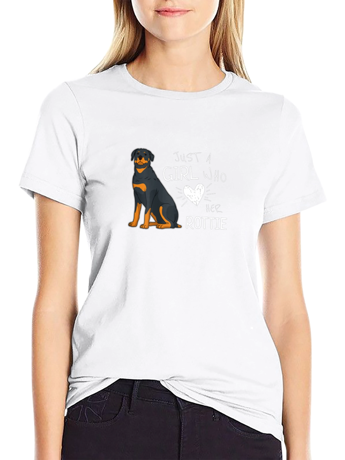 Just a Girl Who Loves Her Rottie T-Shirt