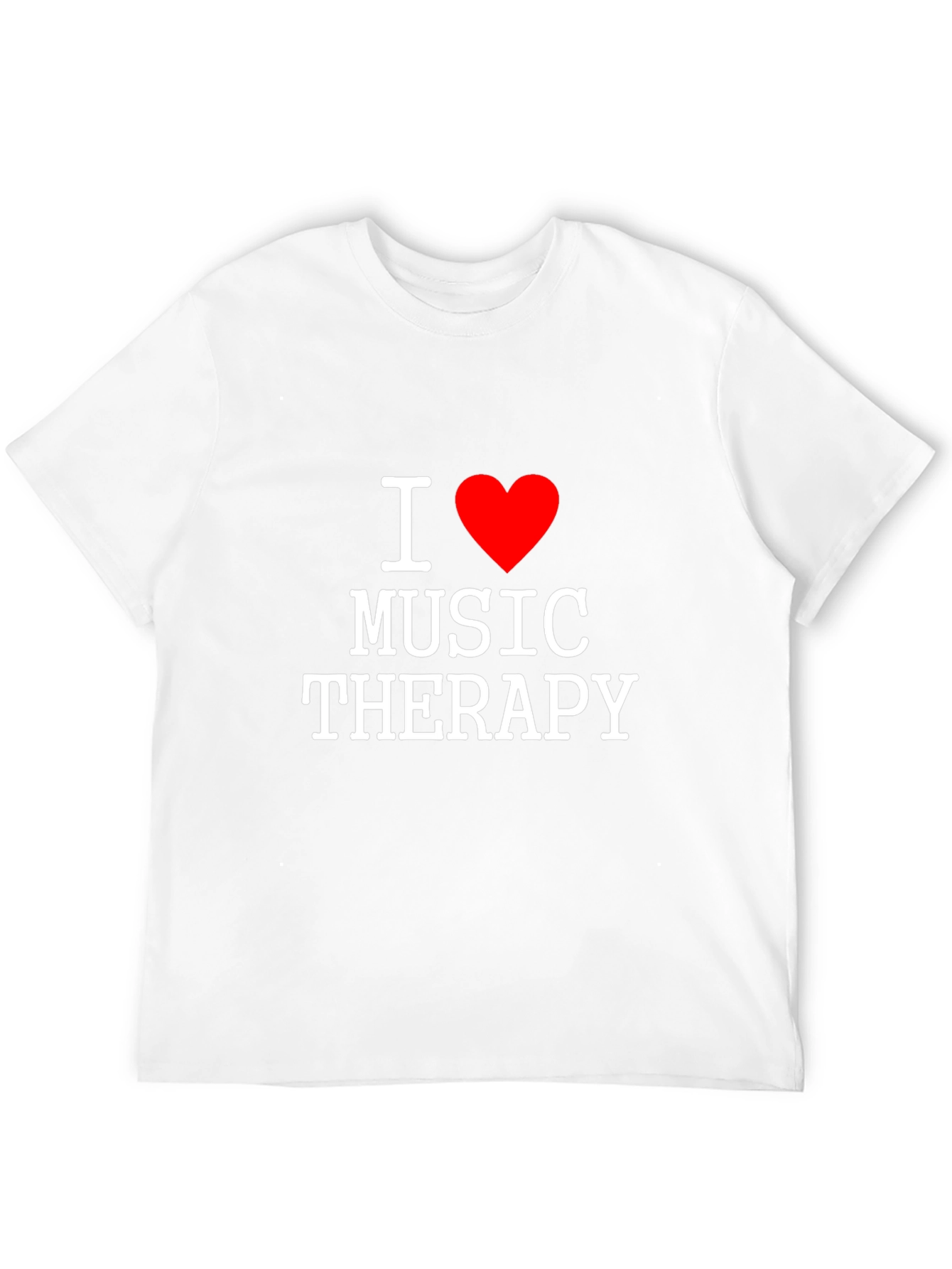 I Love Music Therapy T-Shirt - Black Cotton Tee