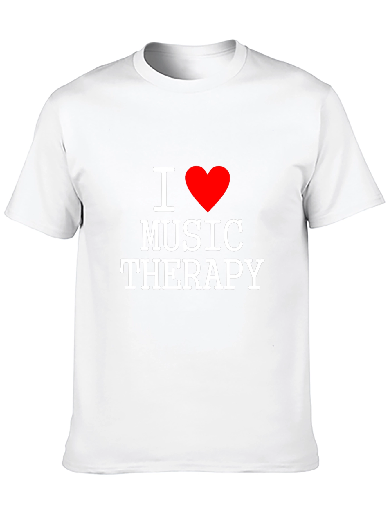 I Love Music Therapy T-Shirt - Black Cotton Tee
