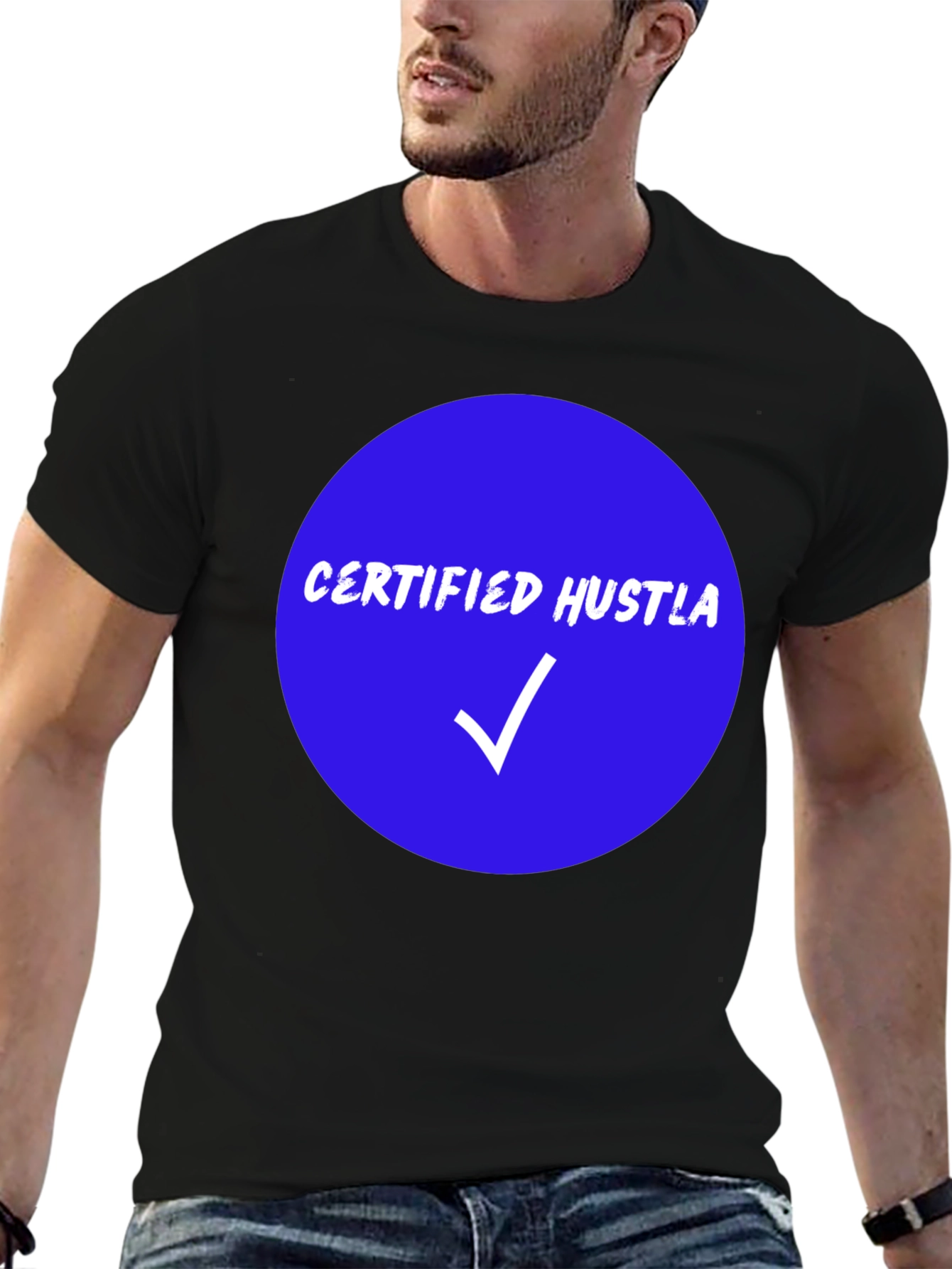 Certified Hustla Black Graphic Tee