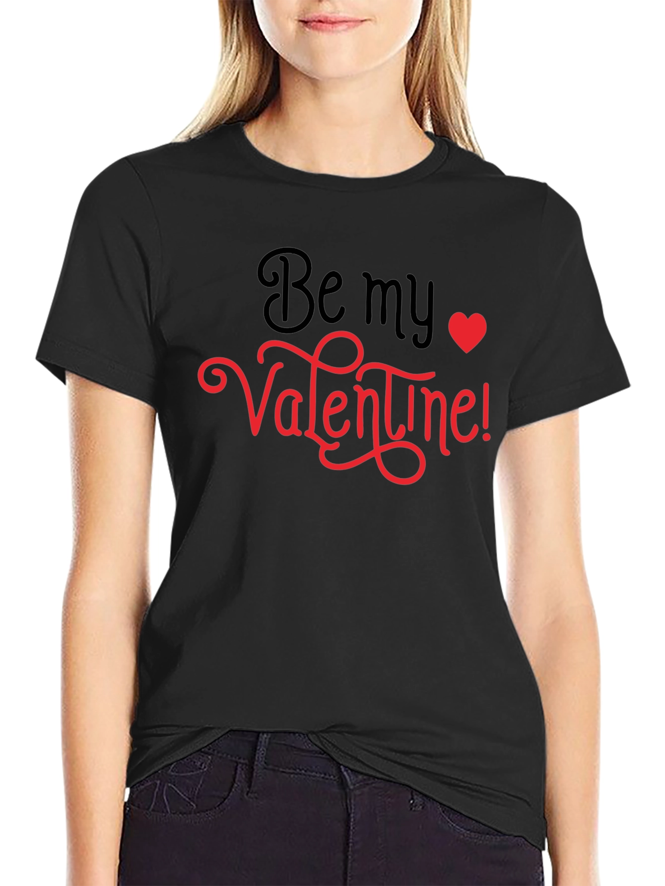 Be My Valentine Graphic Tee - Black