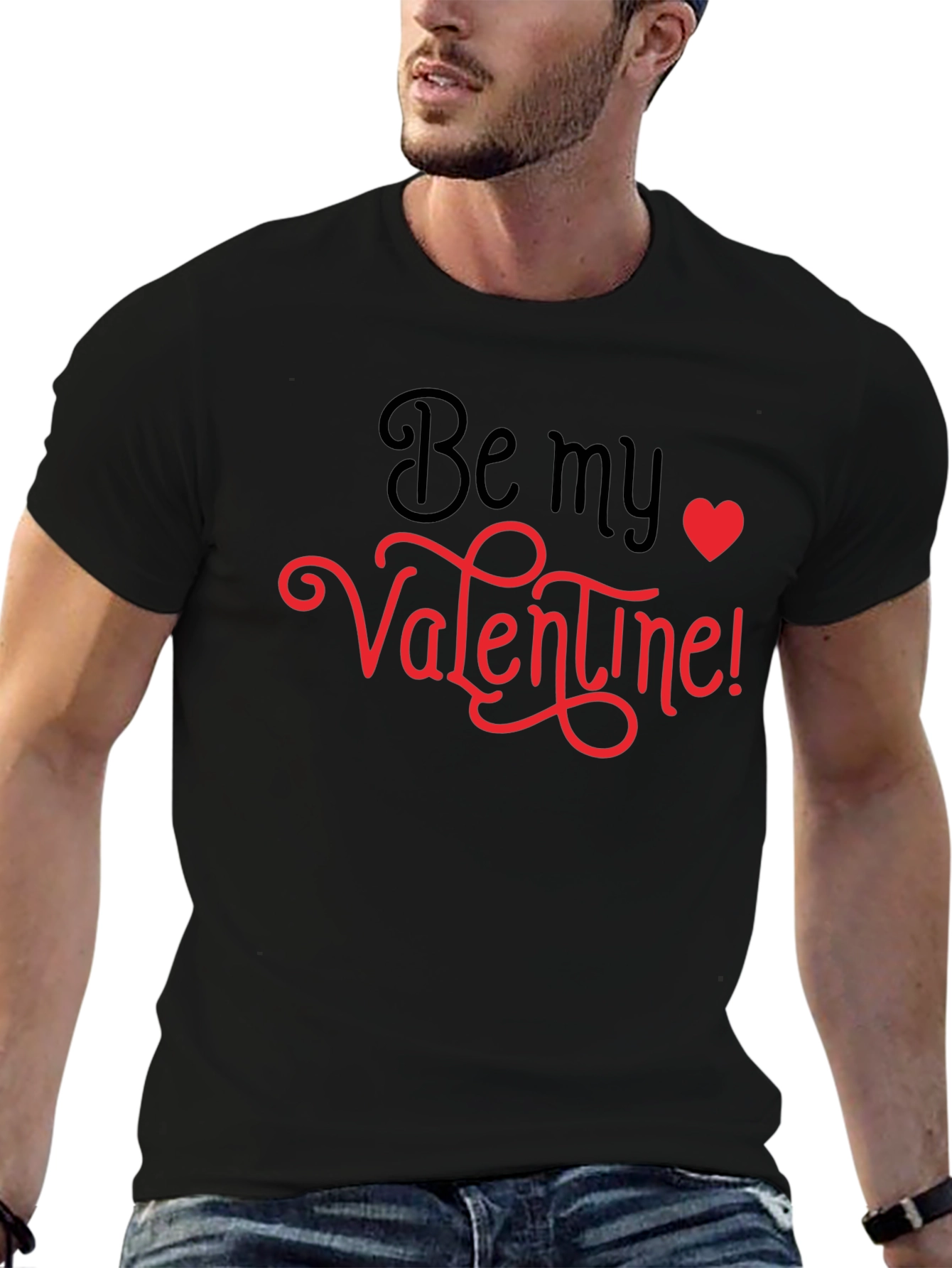 Be My Valentine Graphic Tee - Black