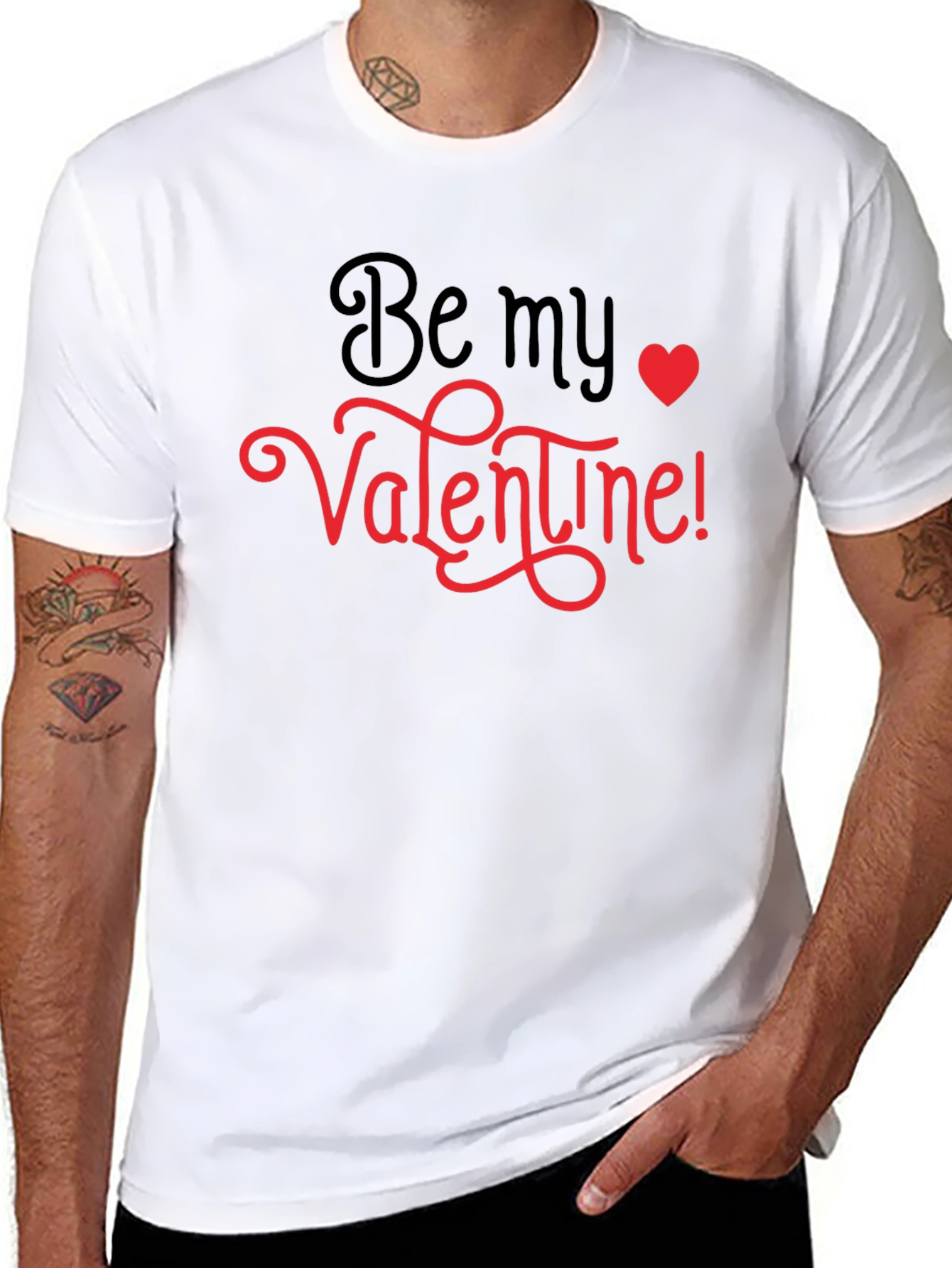 Be My Valentine Graphic Tee - Black