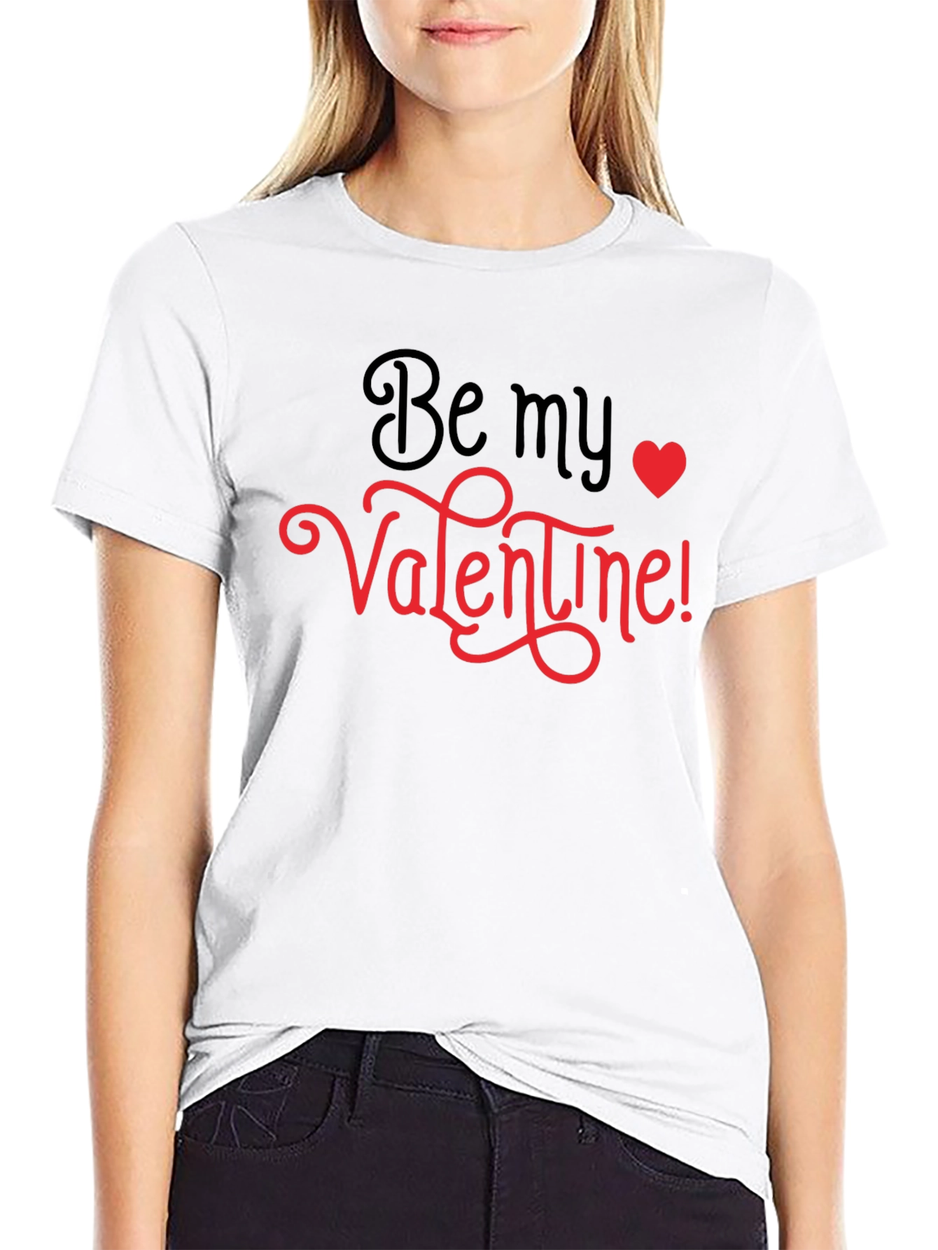 Be My Valentine Graphic Tee - Black