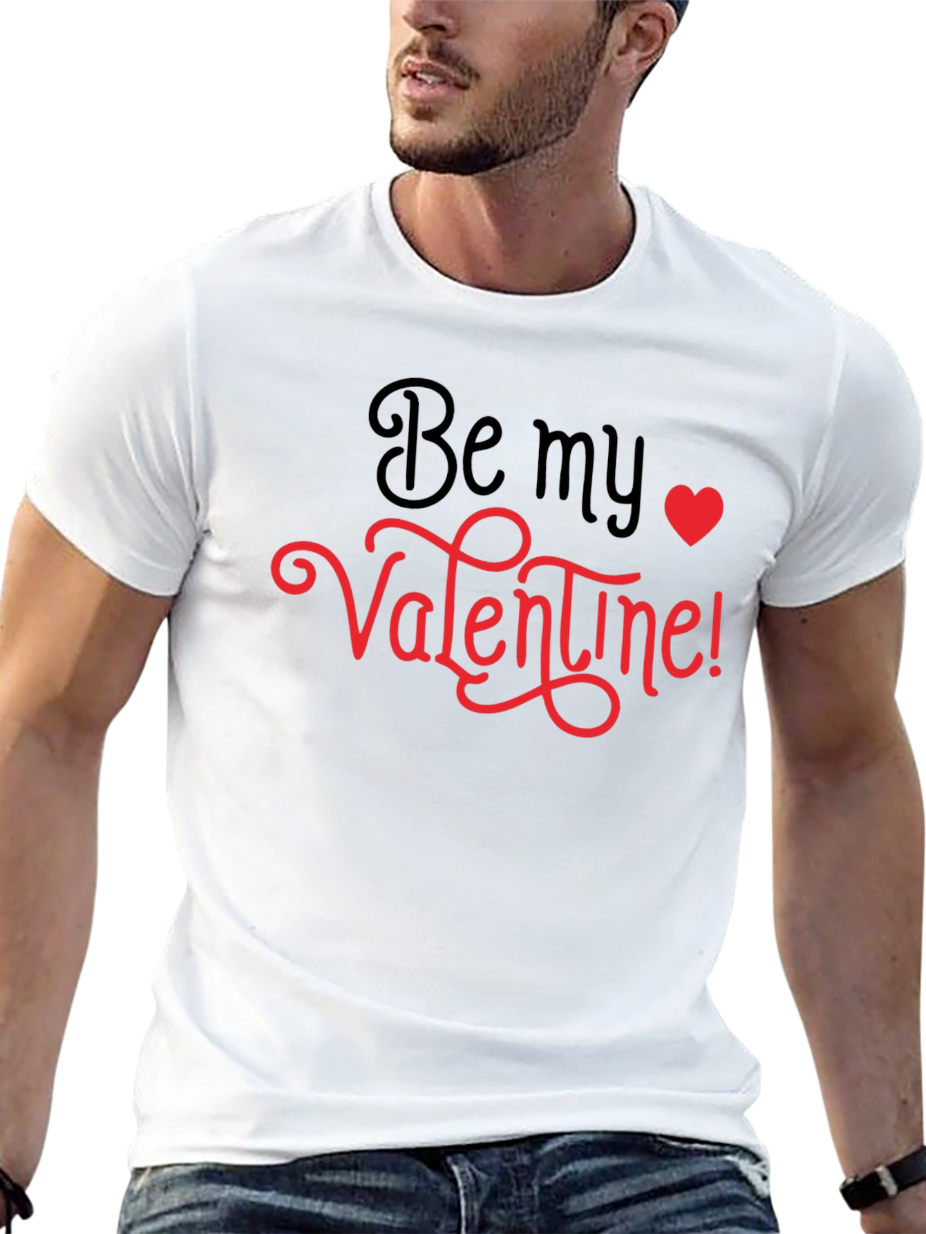 Be My Valentine Graphic Tee - Black