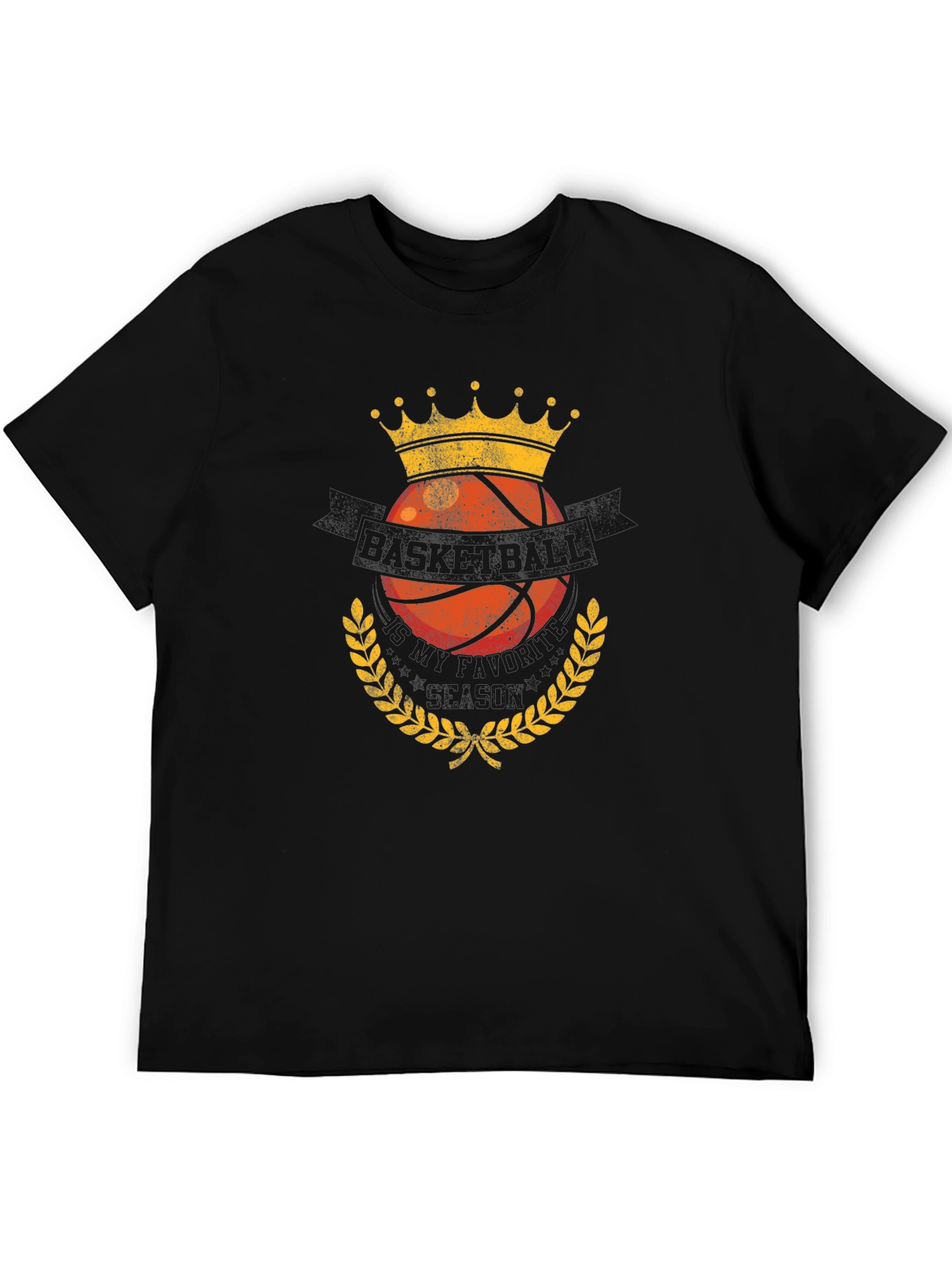 Basketball King Graphic T-Shirt - Black