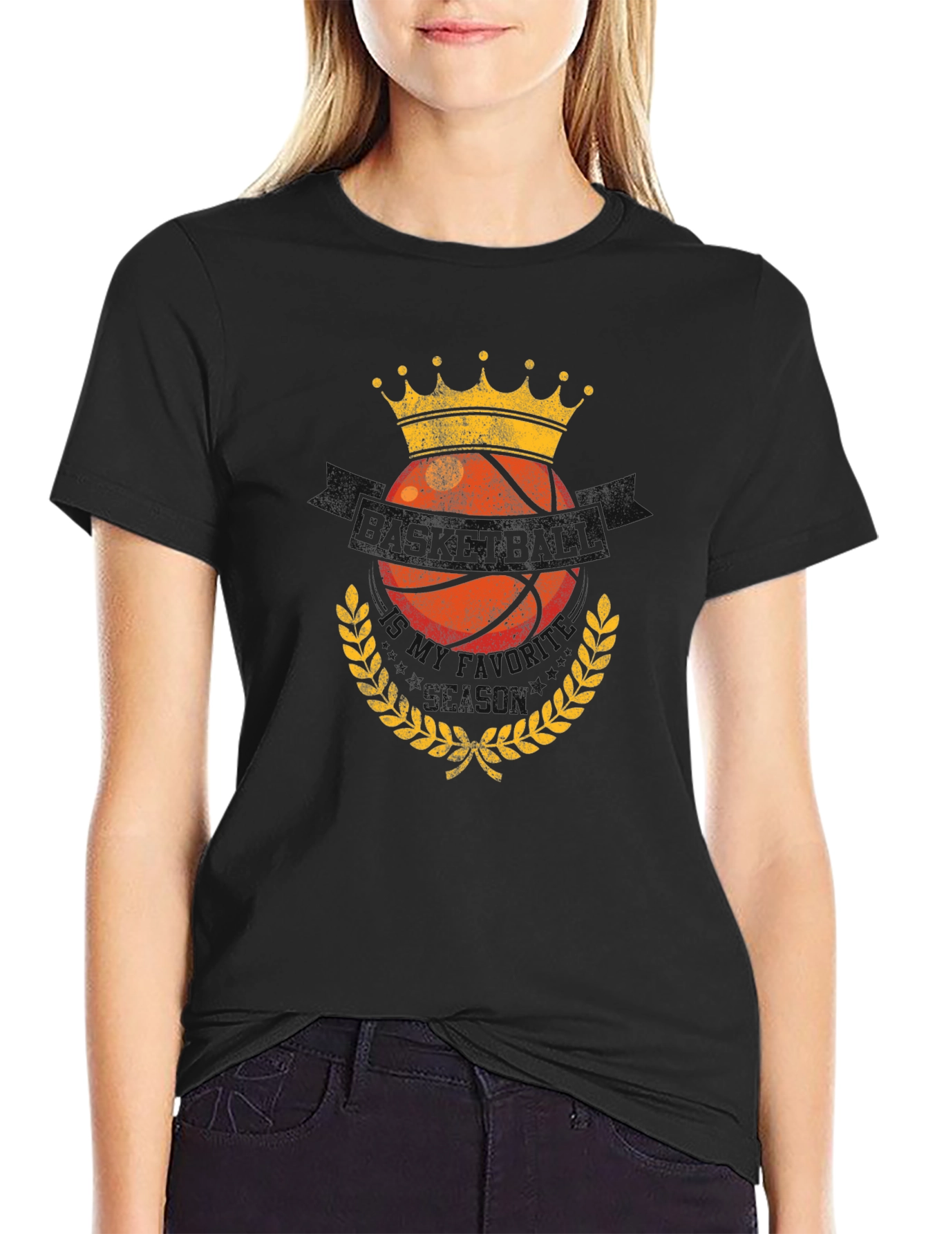 Basketball King Graphic T-Shirt - Black
