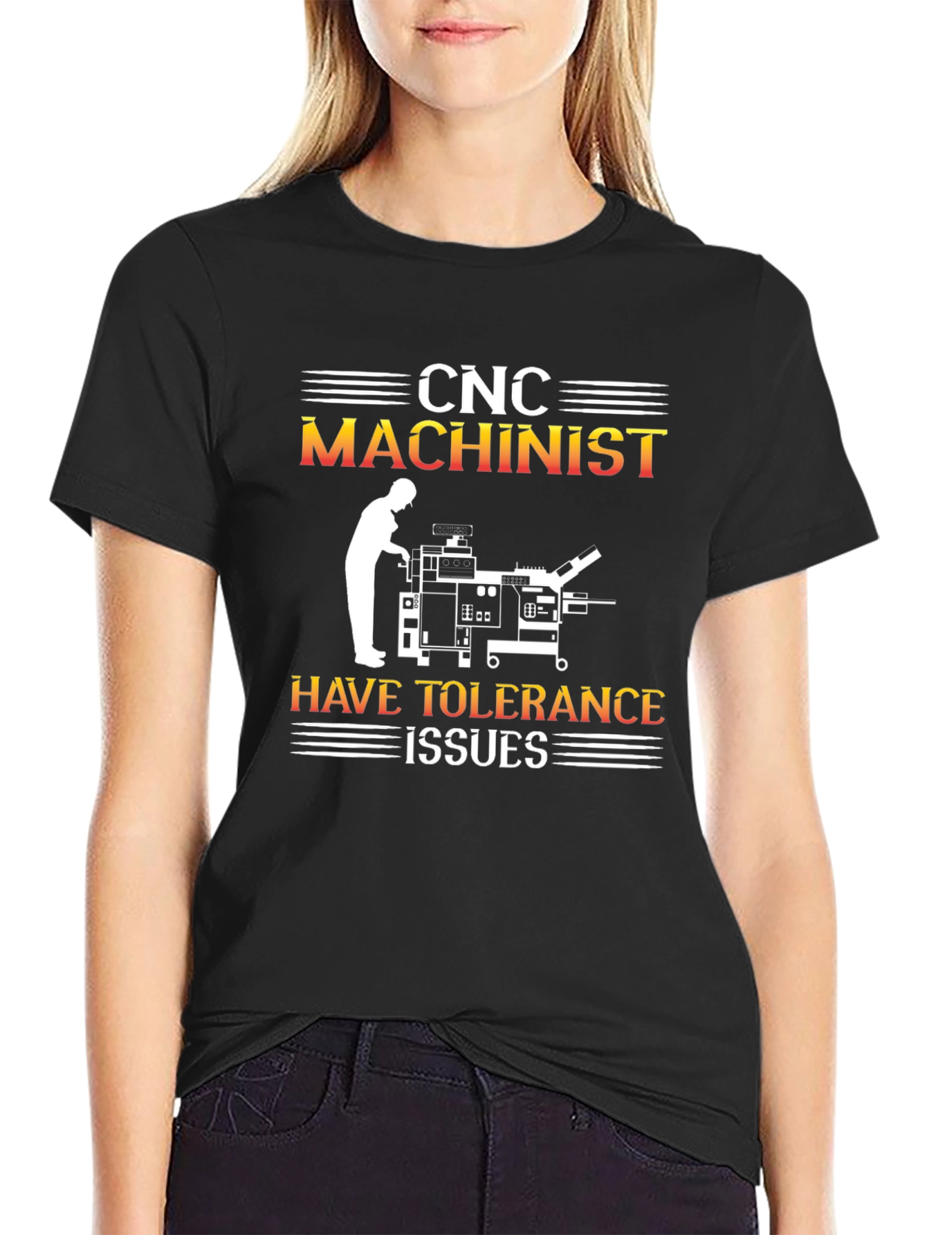 CNC Machinist Tolerance Issues Graphic T-Shirt