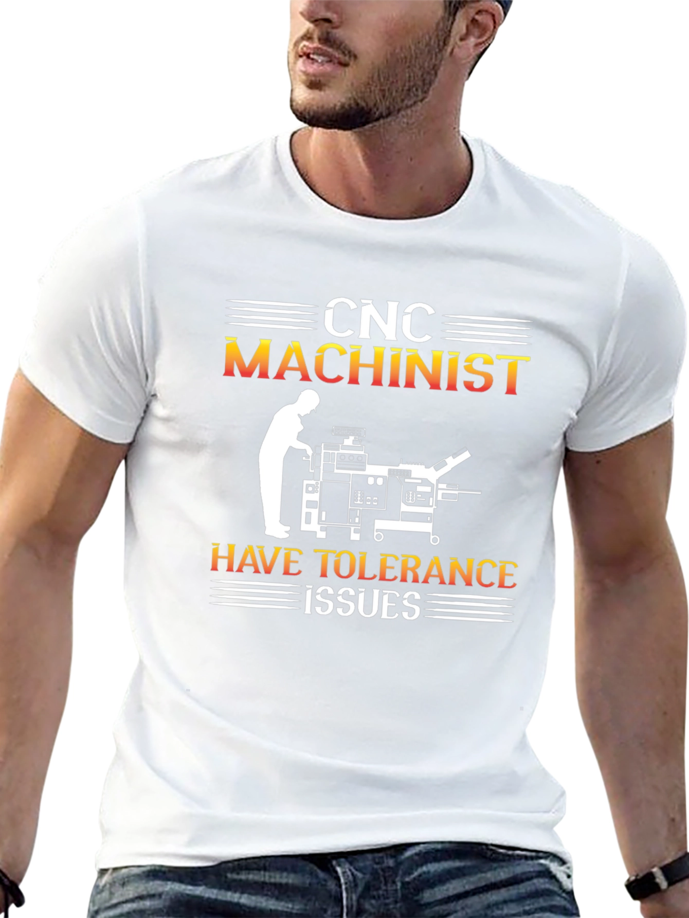 CNC Machinist Tolerance Issues Graphic T-Shirt