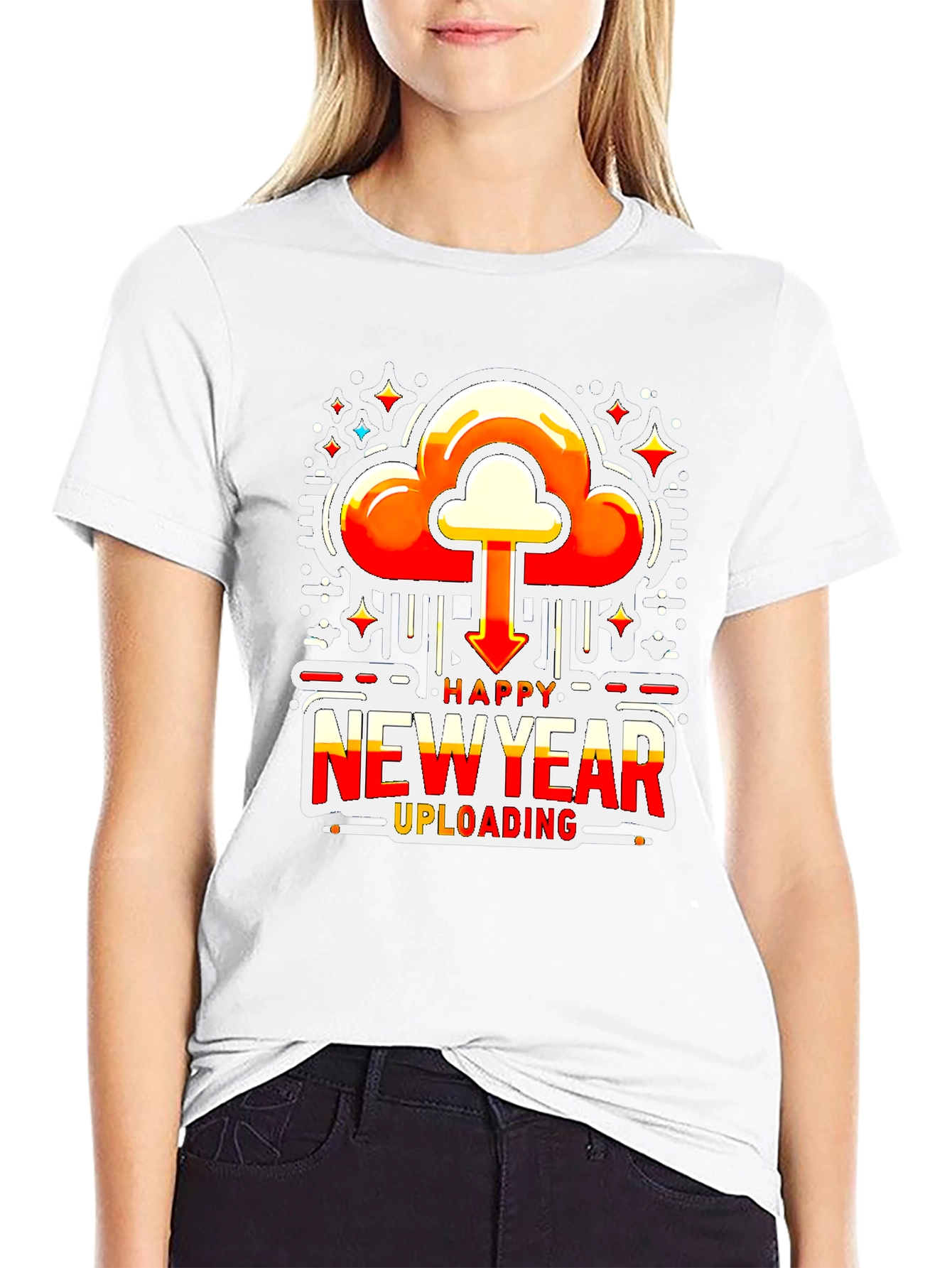 Happy New Year Uploading Graphic Tee