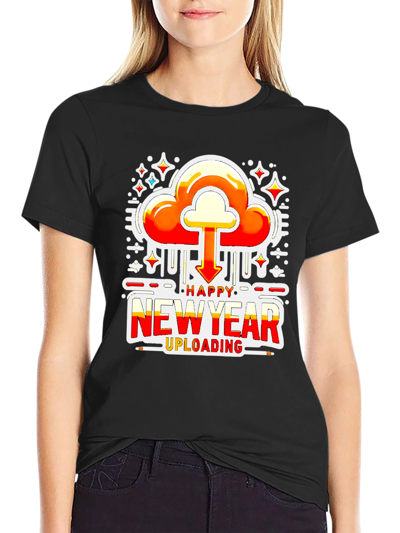 Happy New Year Uploading Graphic Tee