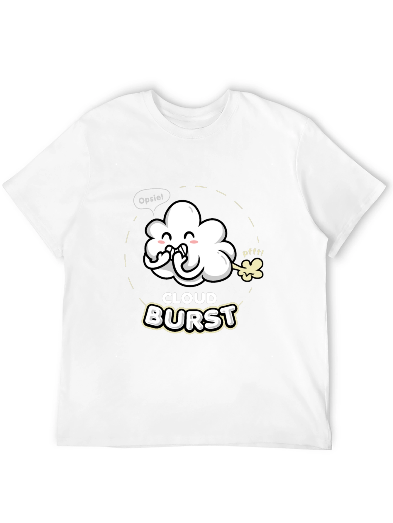 Cloud Burst Graphic T-Shirt - Funny Cartoon Tee
