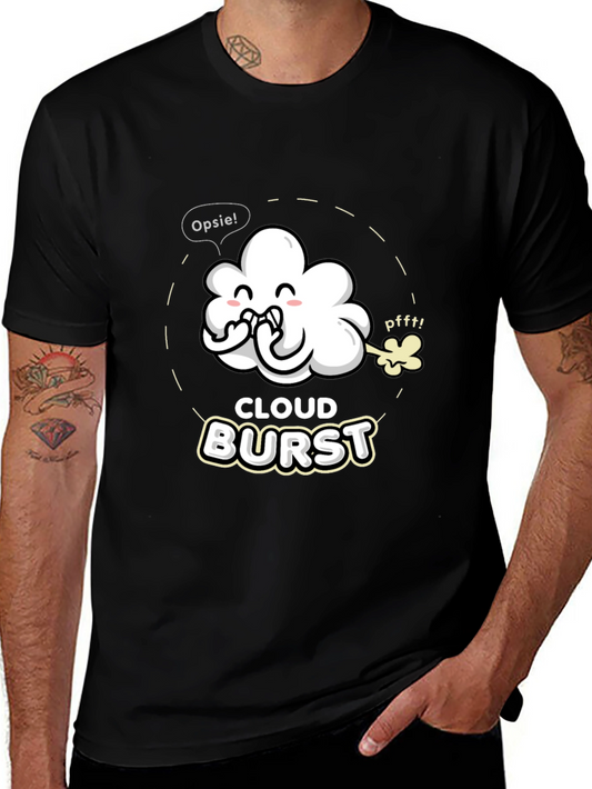 Cloud Burst Graphic T-Shirt - Funny Cartoon Tee