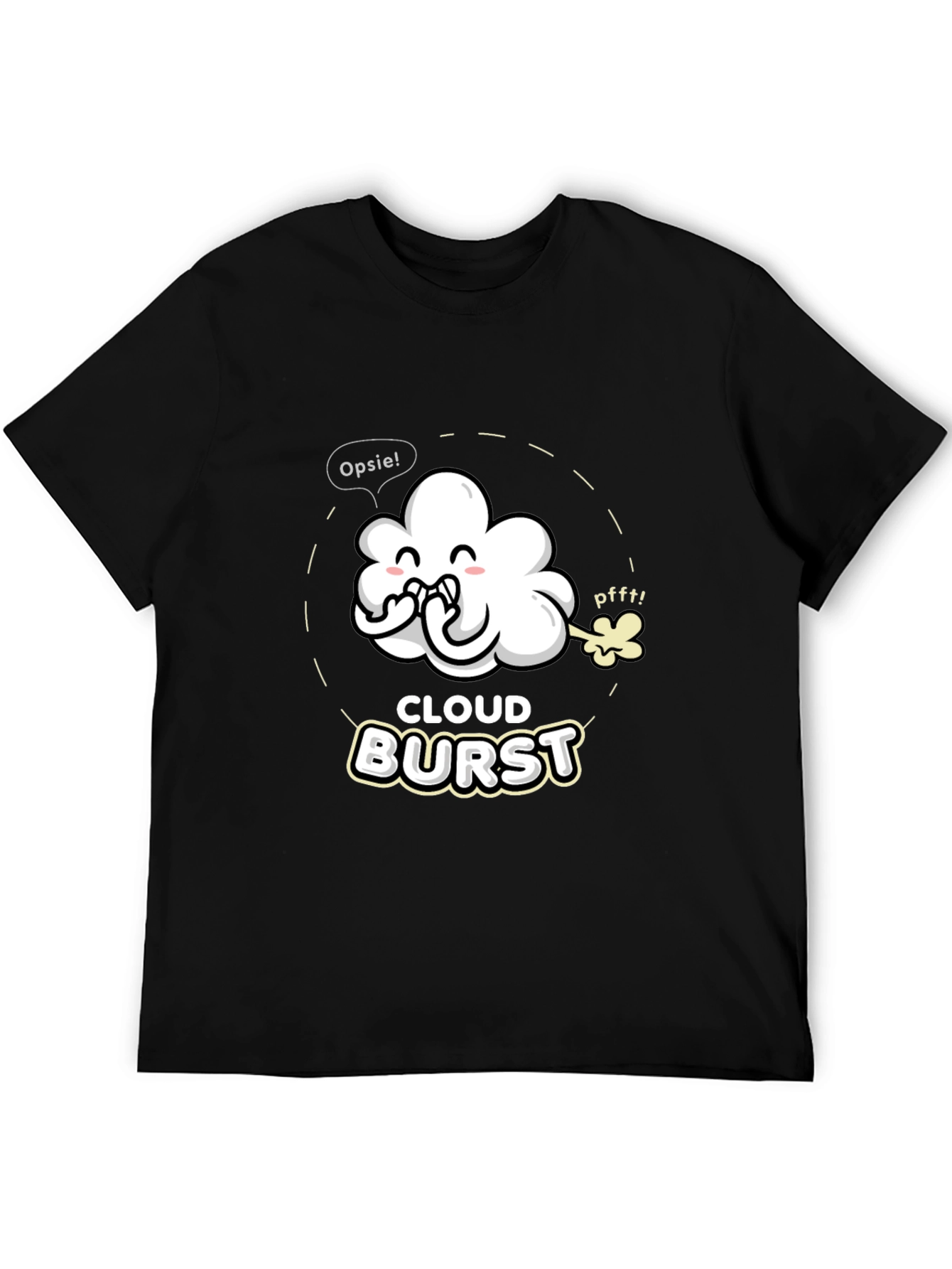 Cloud Burst Graphic T-Shirt - Funny Cartoon Tee