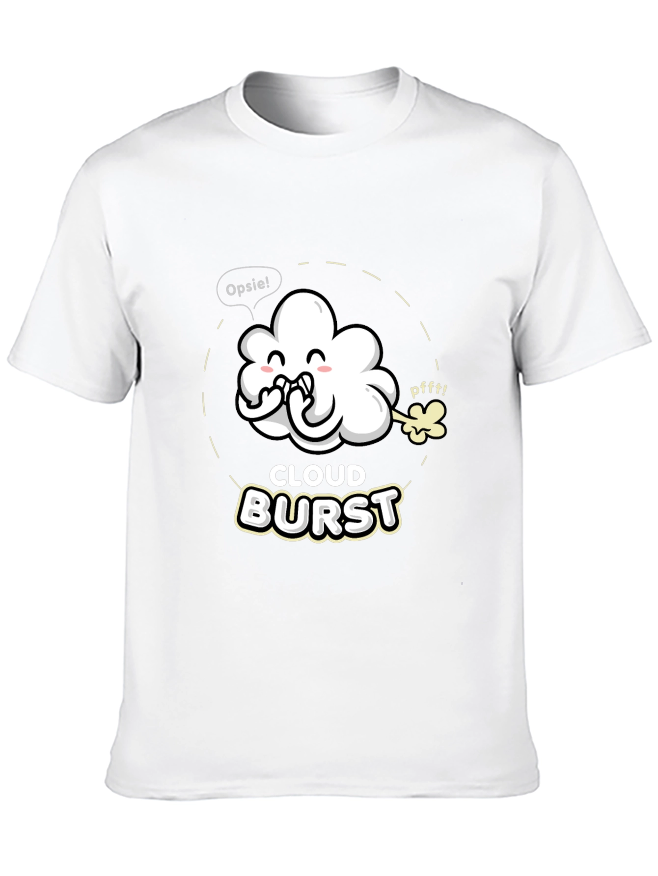 Cloud Burst Graphic T-Shirt - Funny Cartoon Tee